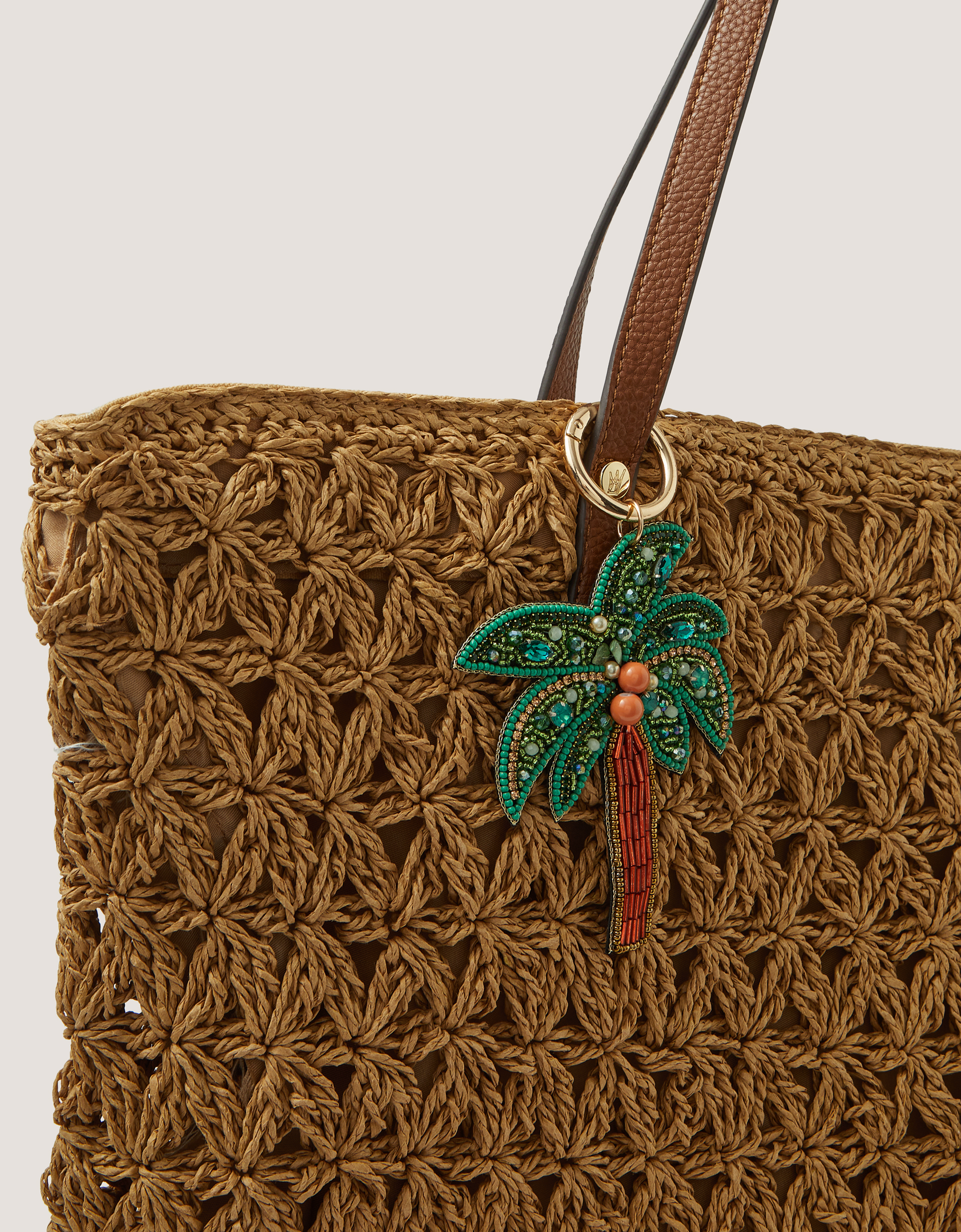 Monsoon Beaded Palm Tree Bag Charm, view 3