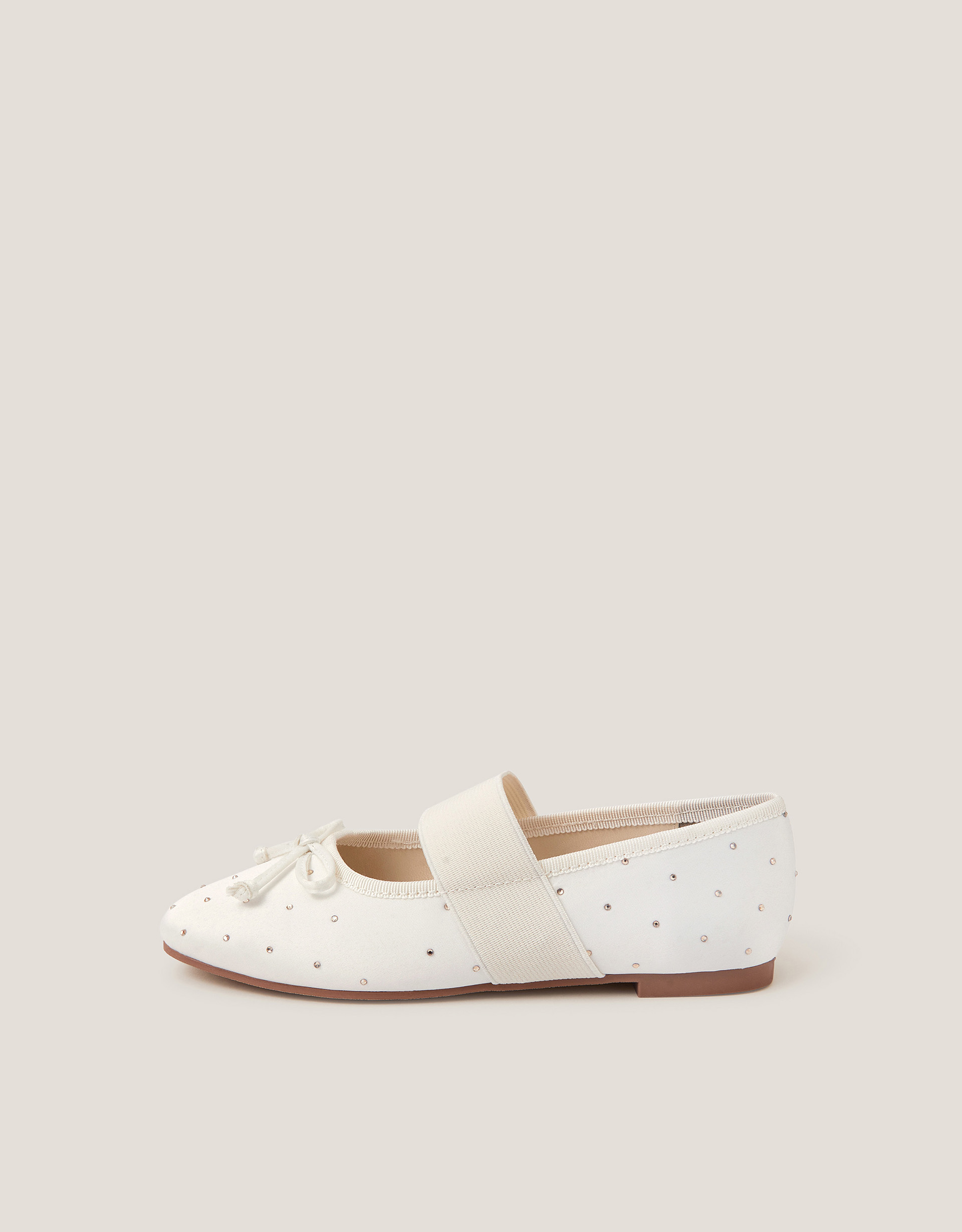 Monsoon Diamante Elastic Ballet Flats, view 2