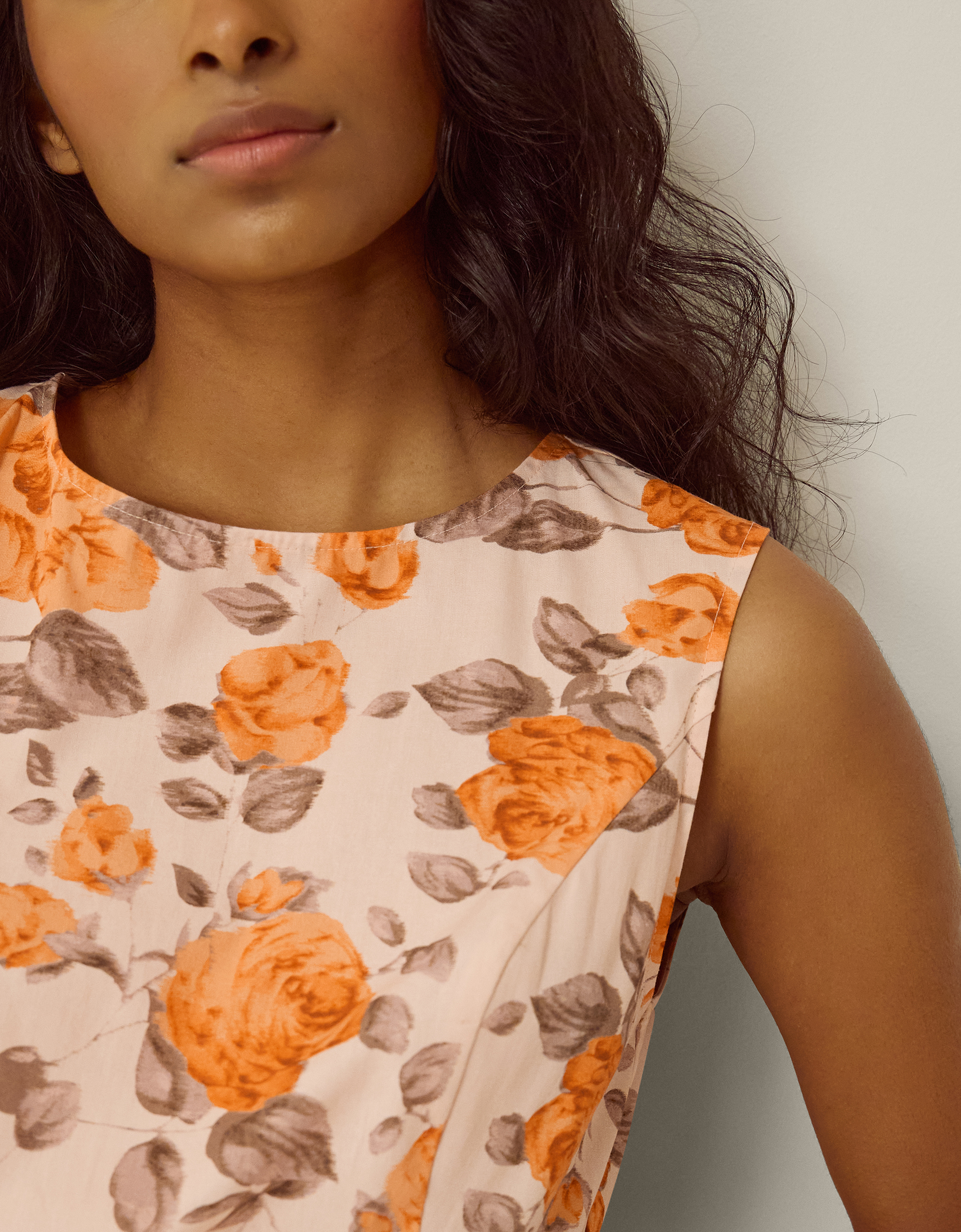 Monsoon Lori Sleeveless Floral Midi Dress, view 2