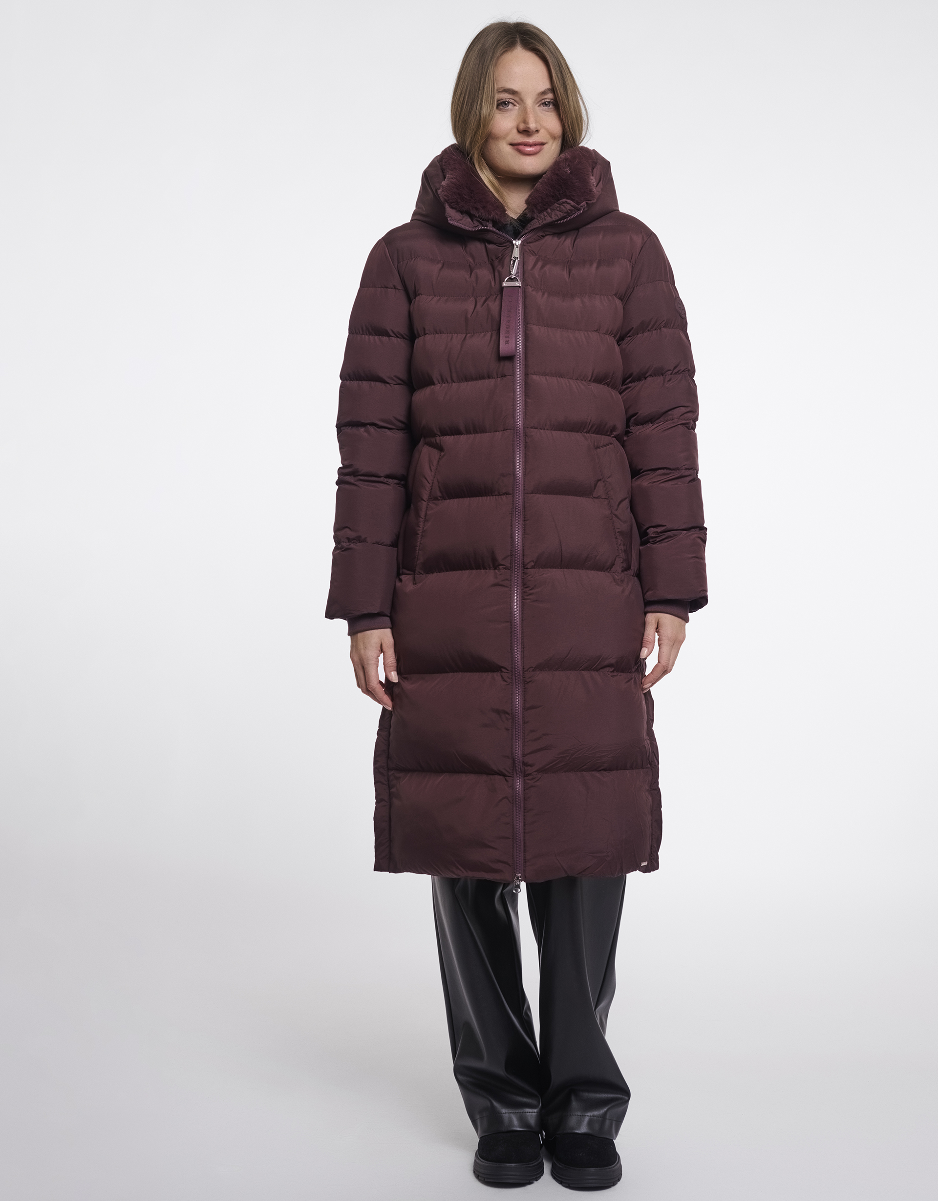 Monsoon Rino & Pelle Hudson Long Padded Coat in Red