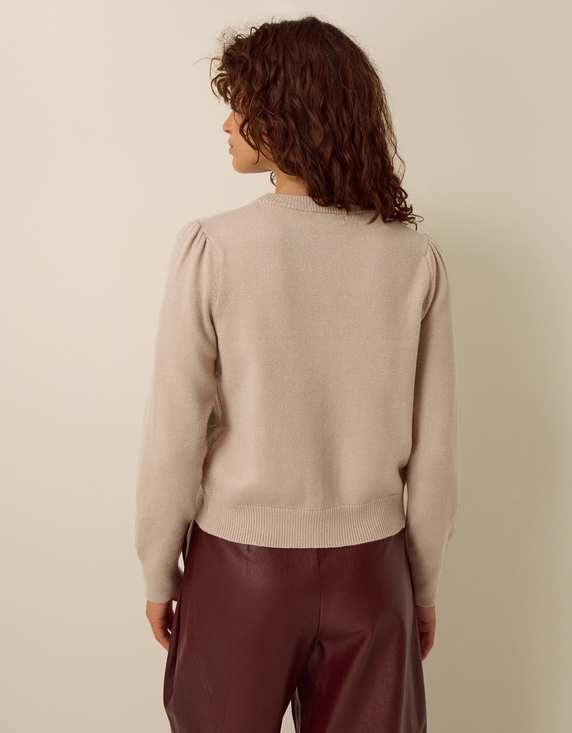 Monsoon Alba Argyle Cardigan, view 3