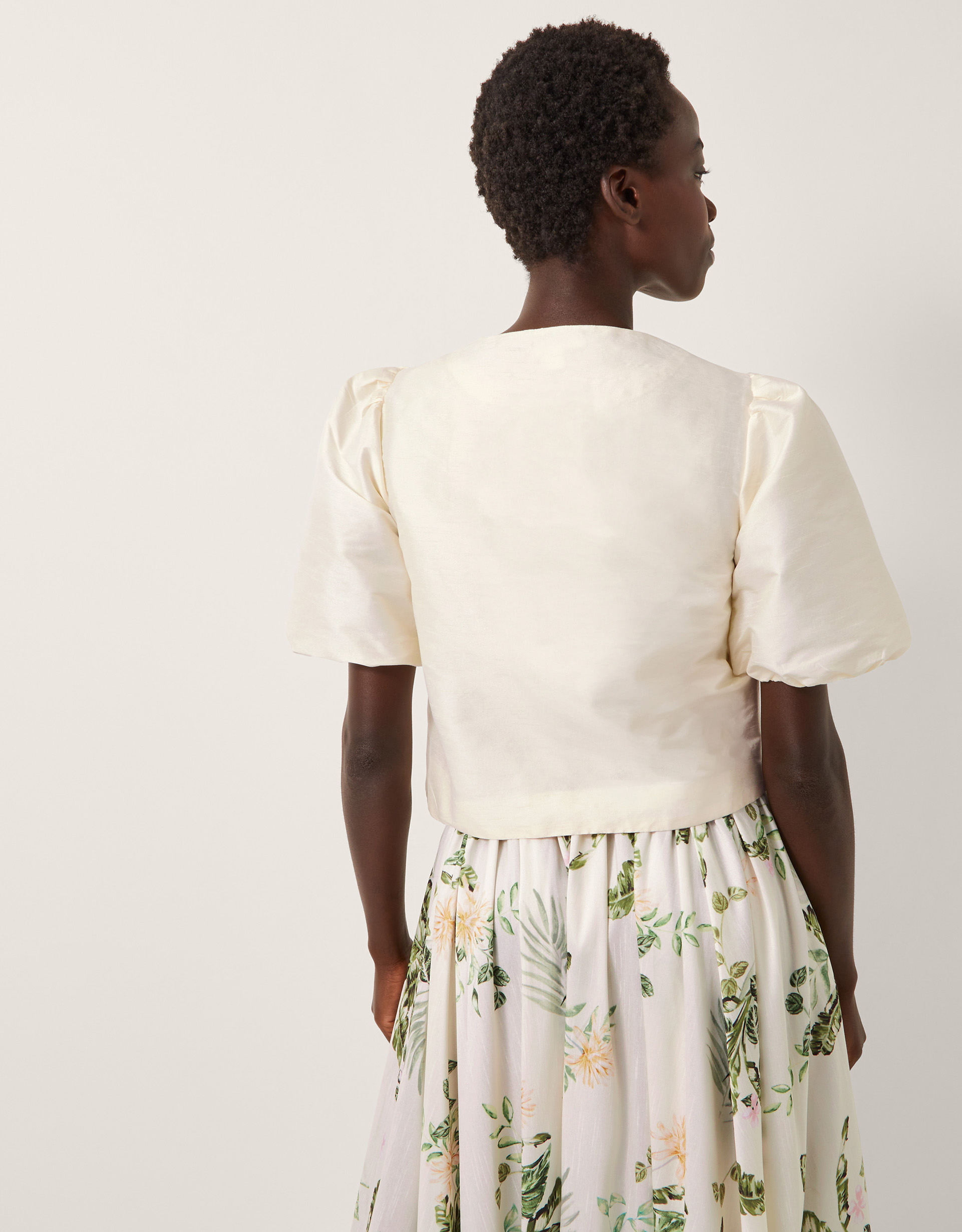 Monsoon Anne Puff Sleeve Jacket, view 3