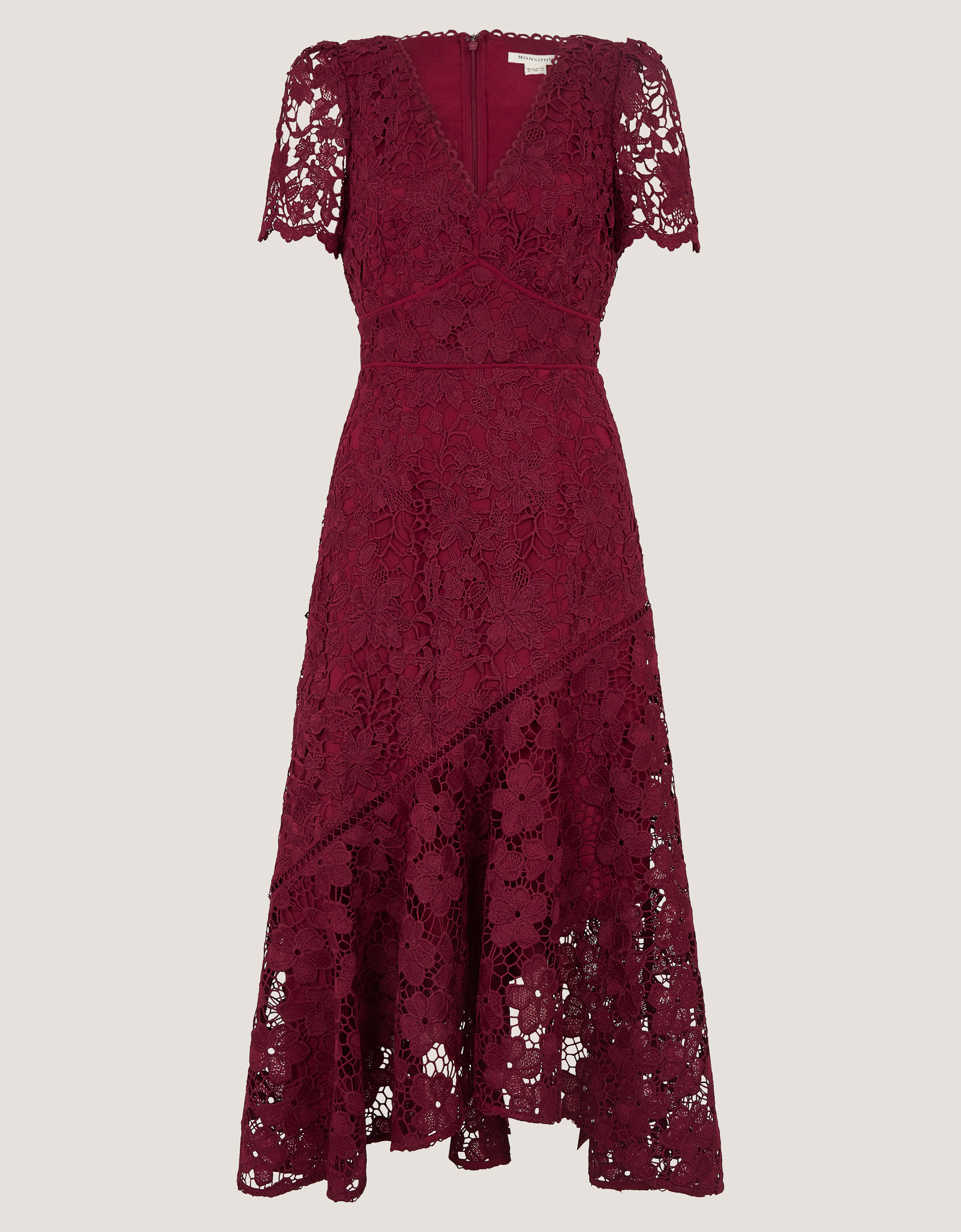 Monsoon Gia Cutwork Lace Midi Dress, view 5