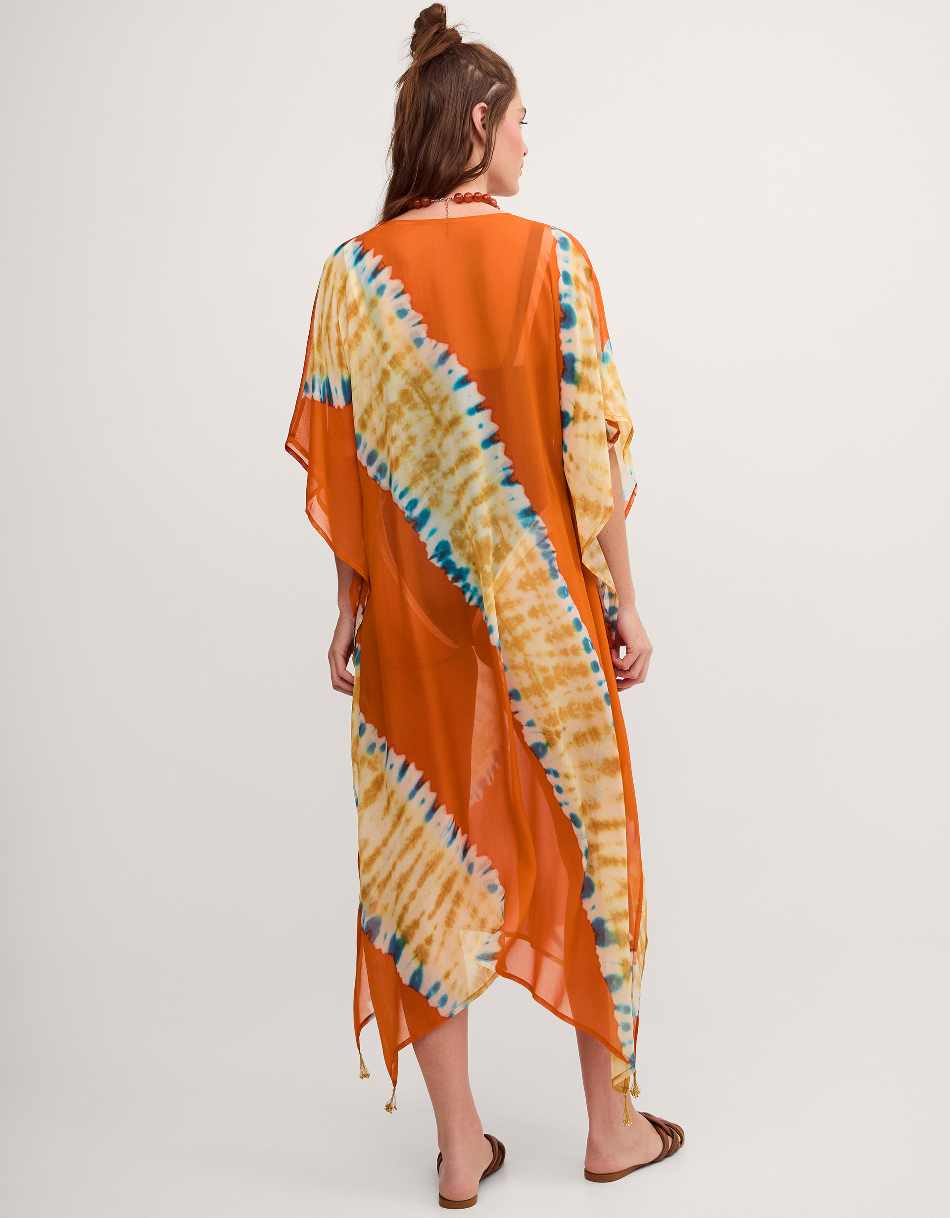 Monsoon Sasha Artisanal Tie-Dye Midi Kaftan, view 3