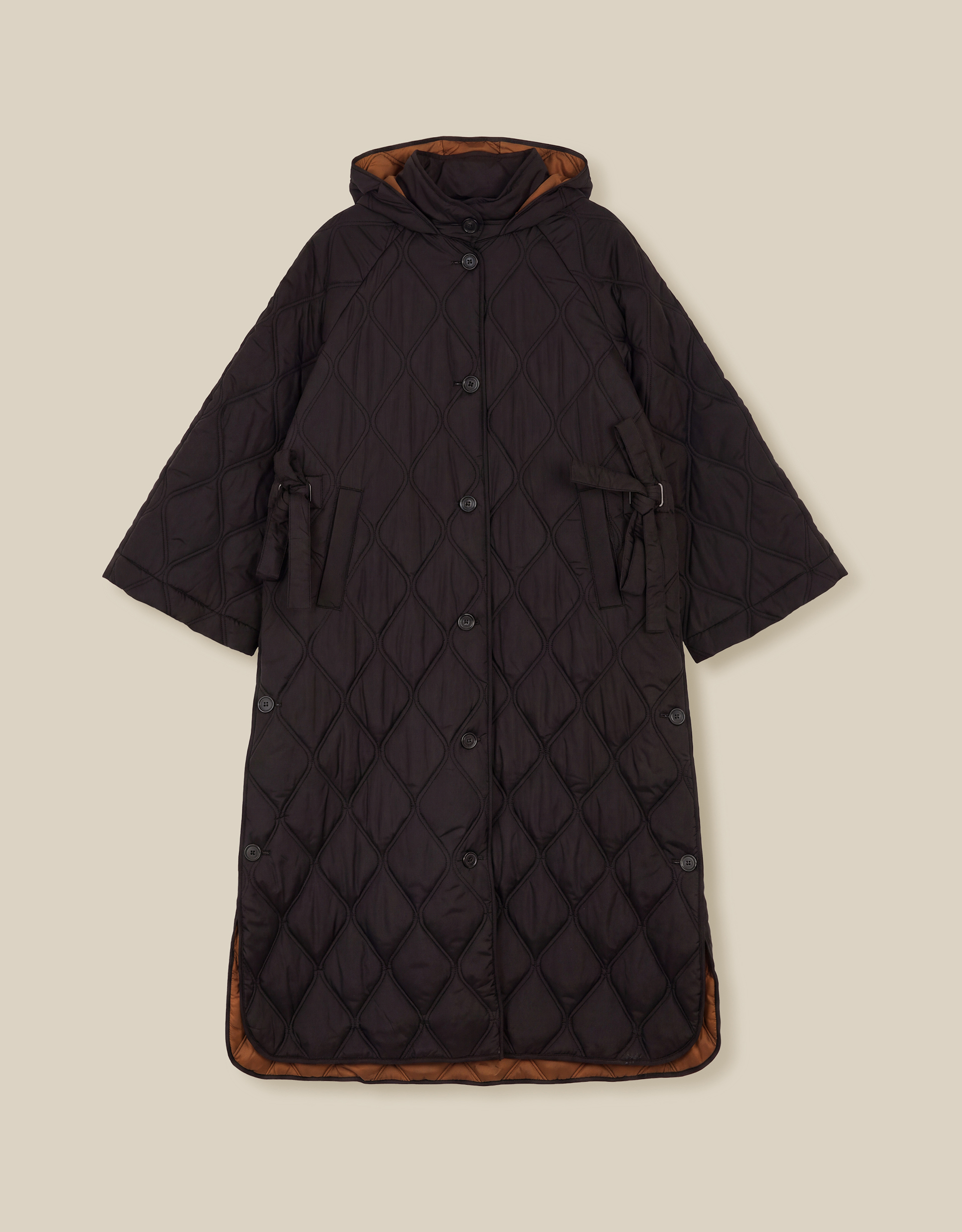 Monsoon Andi Quilted Longline Coat, view 6