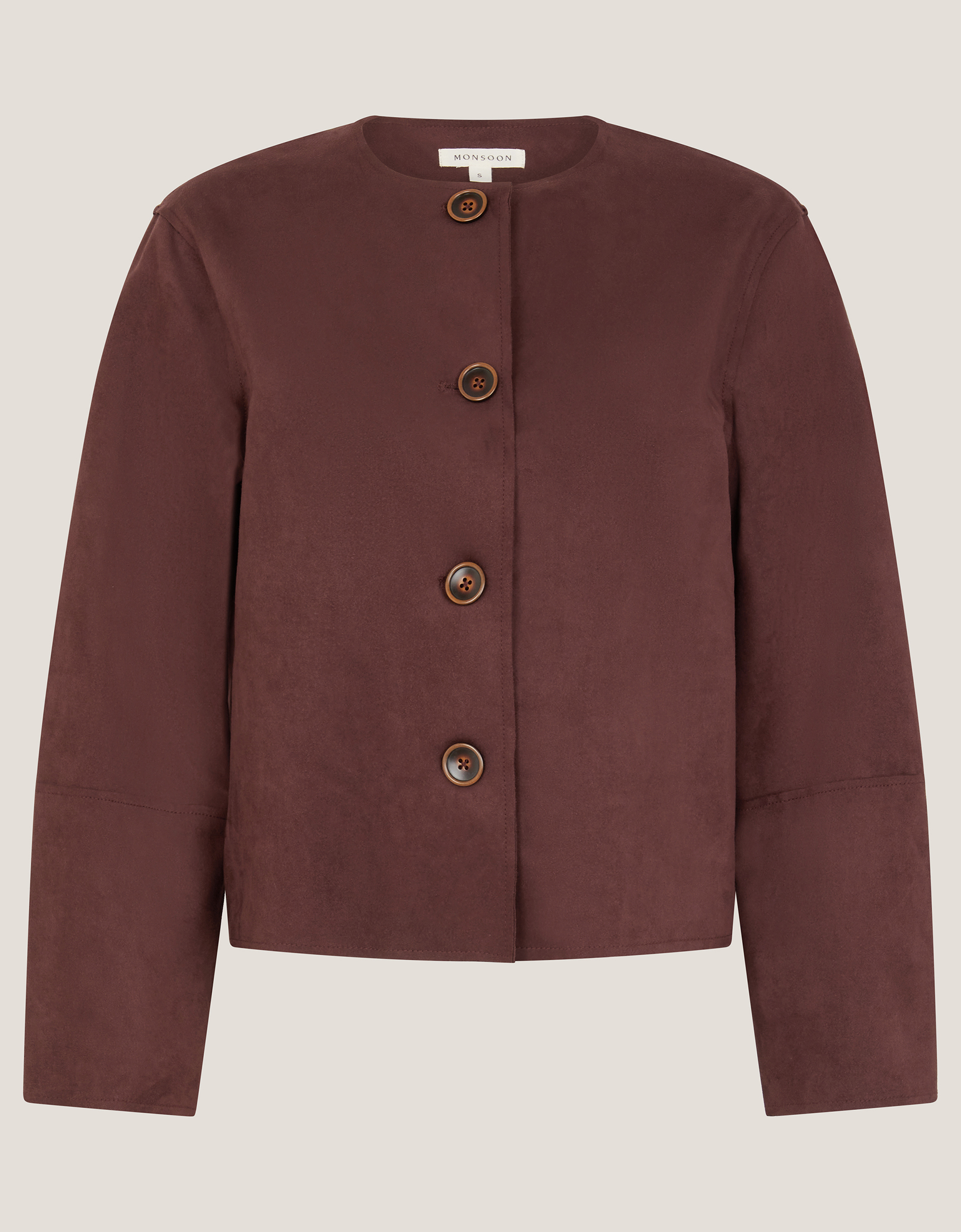 Monsoon Rowan Faux Suede Jacket, view 6