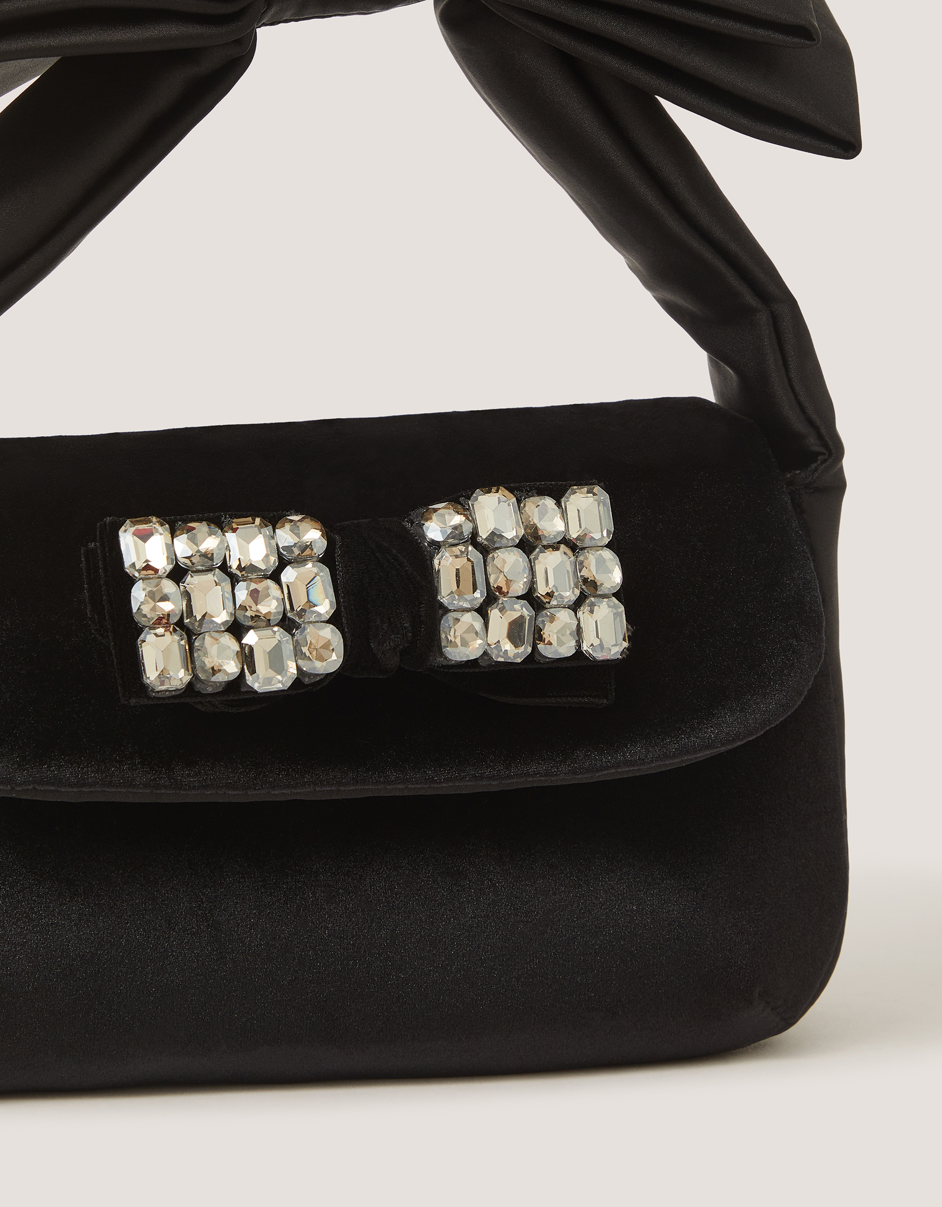 Monsoon Gemstone Bow Velvet Bag, view 3