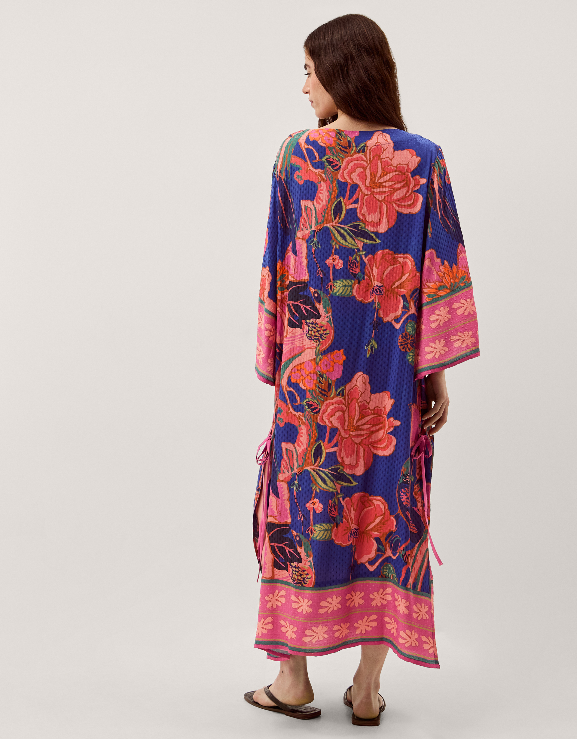 Monsoon Carmen Floral Print Midi Kaftan, view 3
