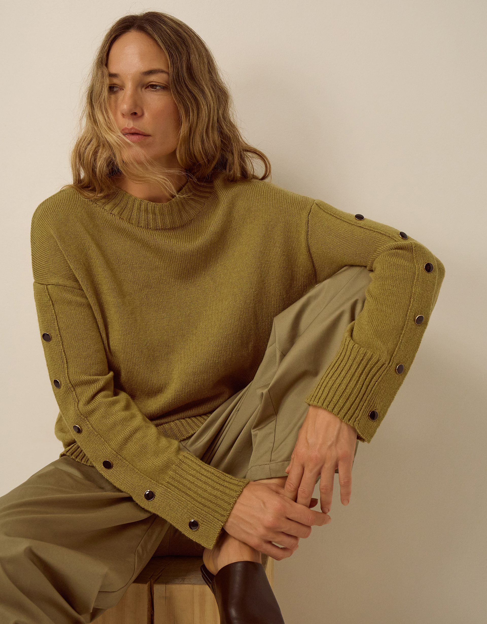 Monsoon Bree Button Knit Jumper, view 5