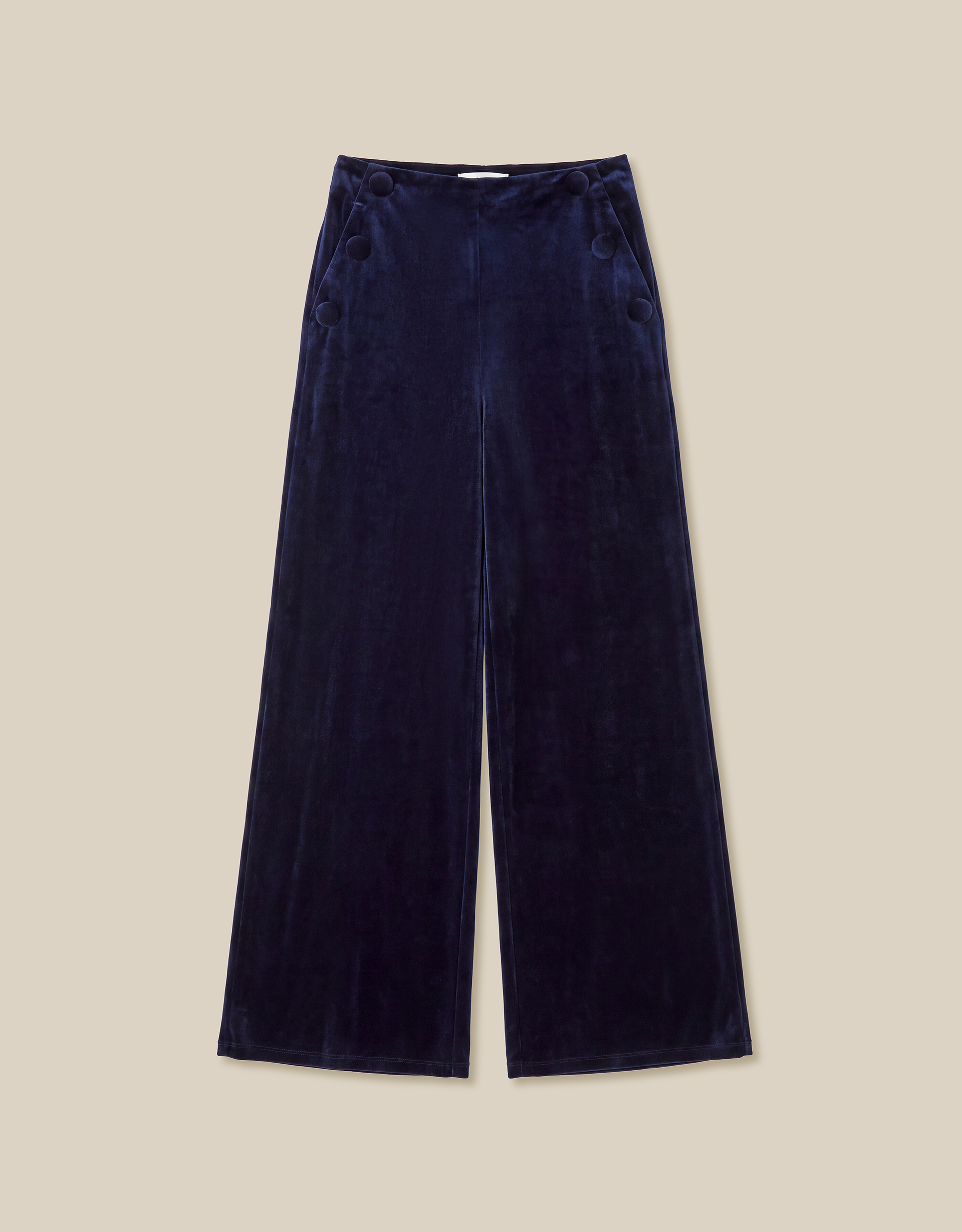 Monsoon Verna Velvet Wide Leg Trousers, view 6