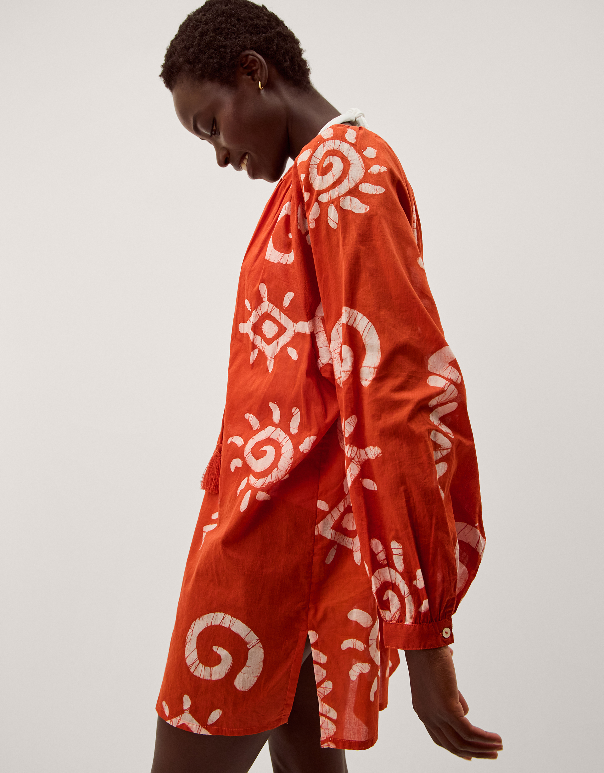 Monsoon Mafalda Sun Print Mini Kaftan, view 4