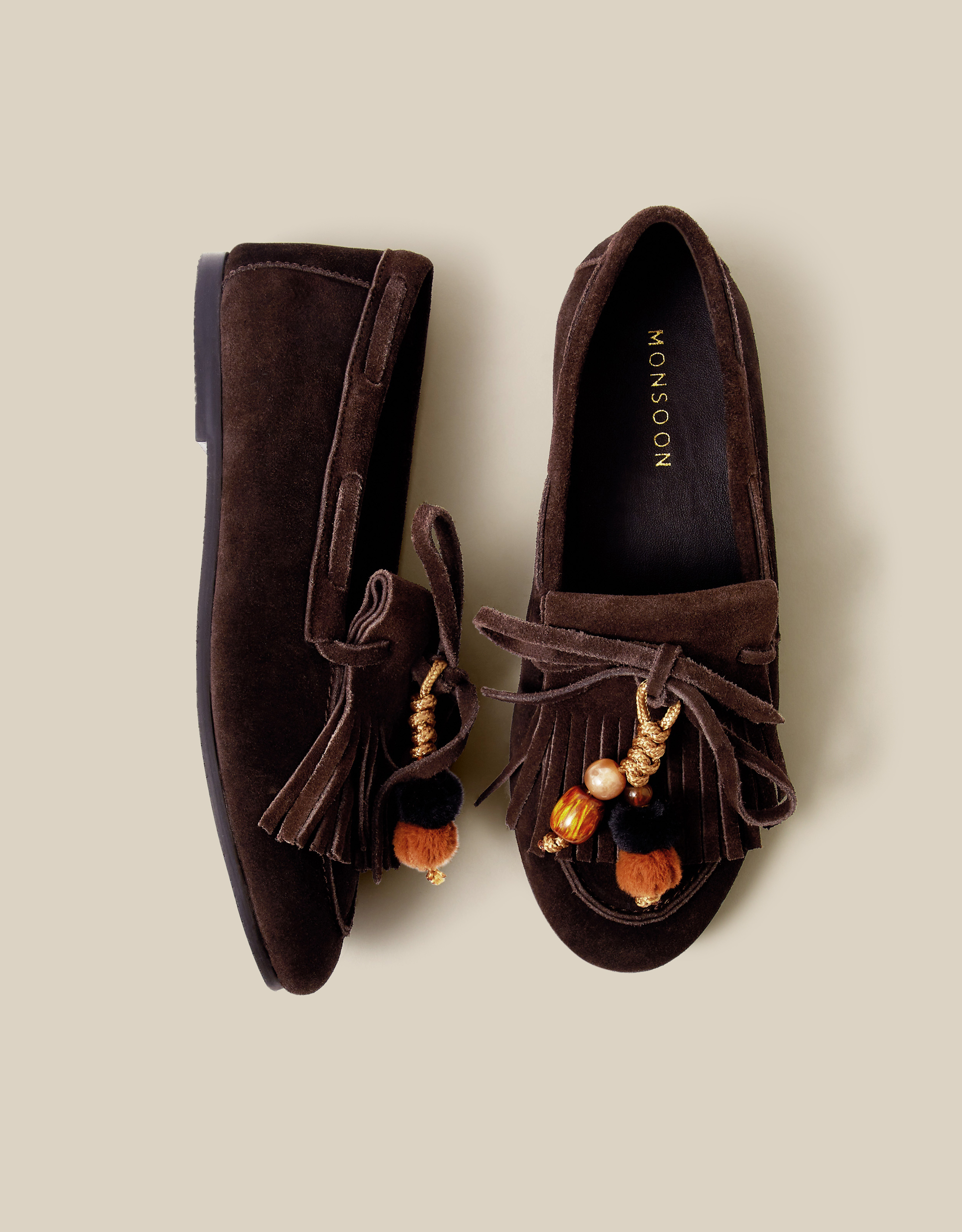 Monsoon Tabitha Suede Moccasin Loafers