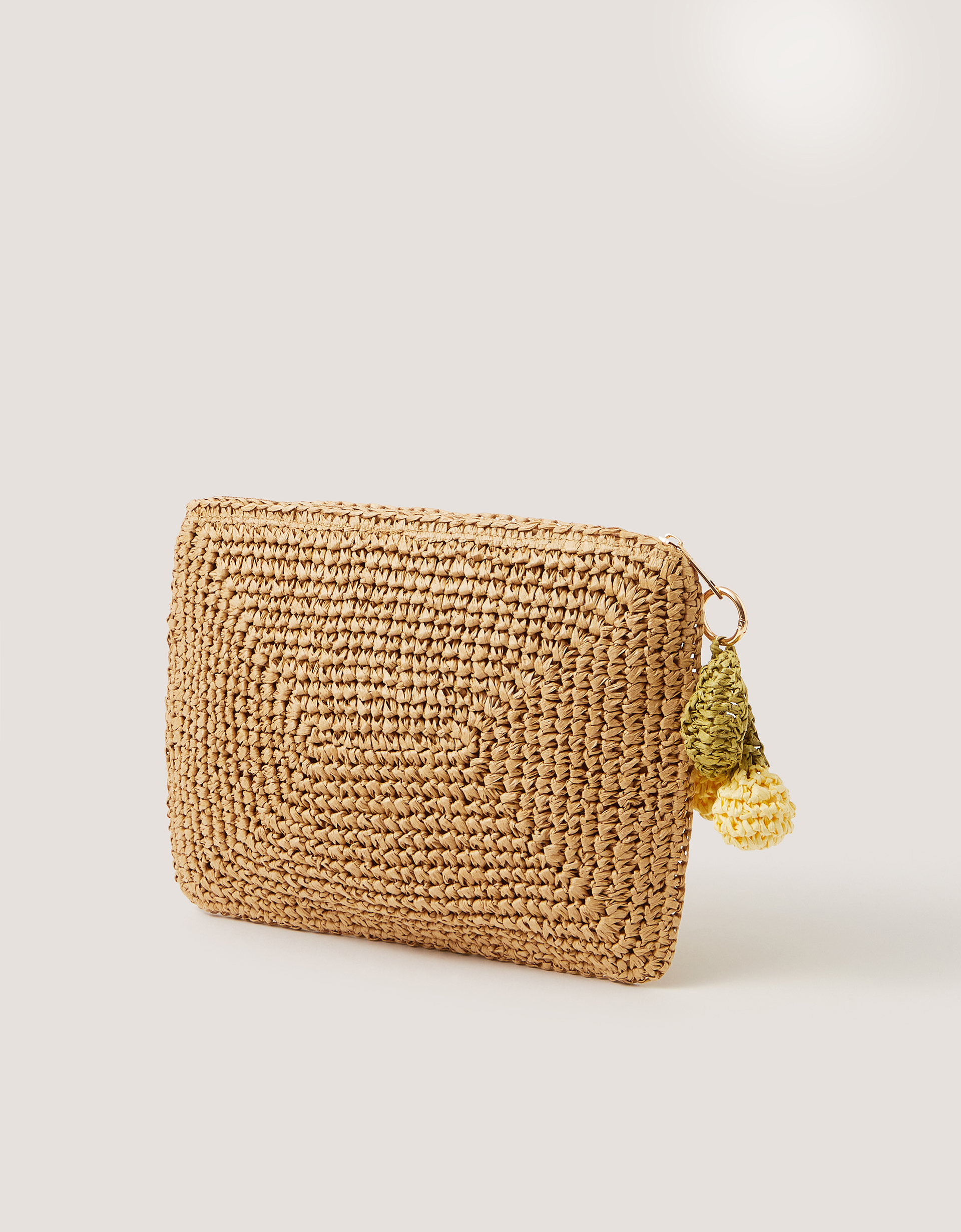 Monsoon Darla Lemon Crochet Pouch, view 3