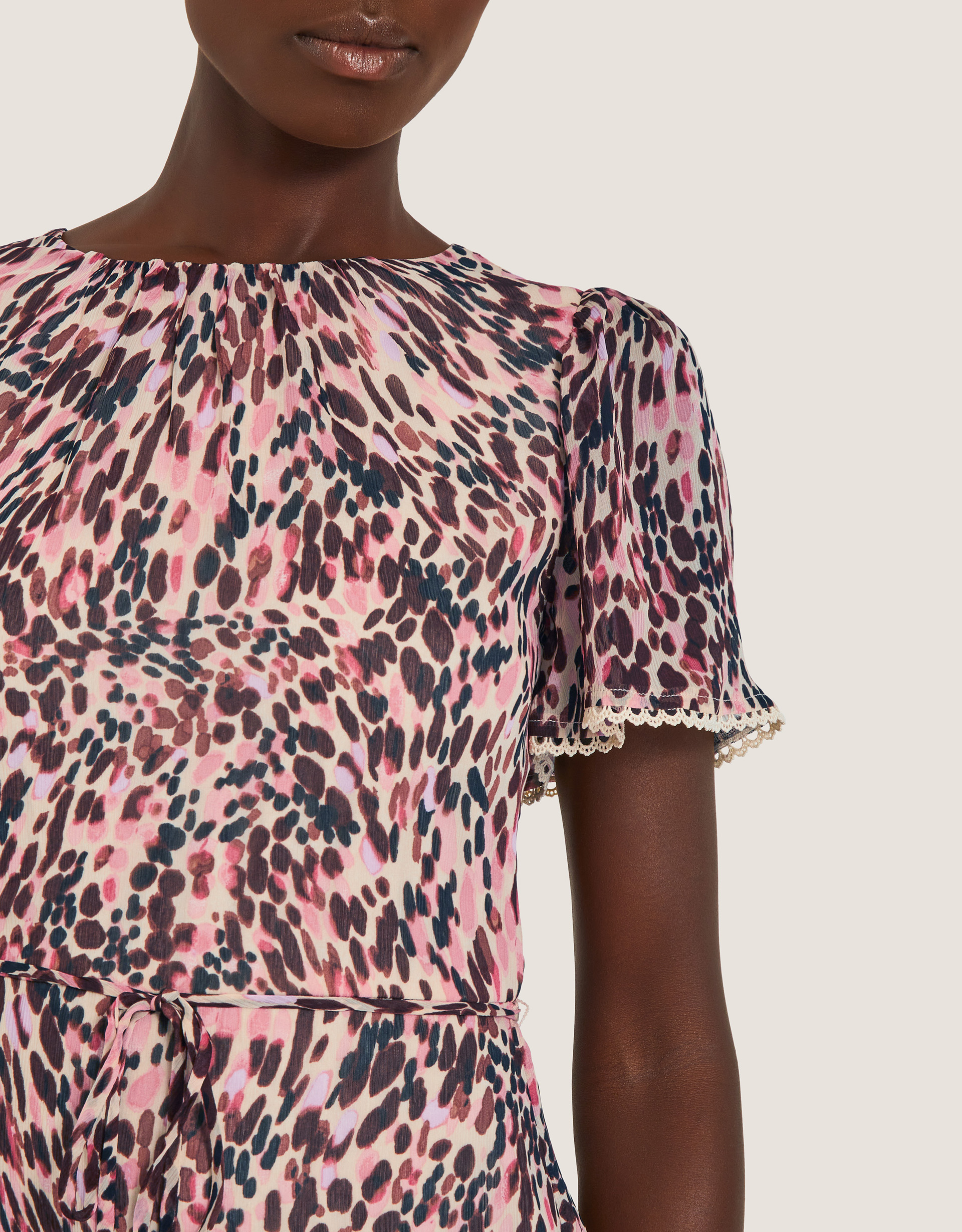 Monsoon Sisi Animal Print Midi Dress, view 2