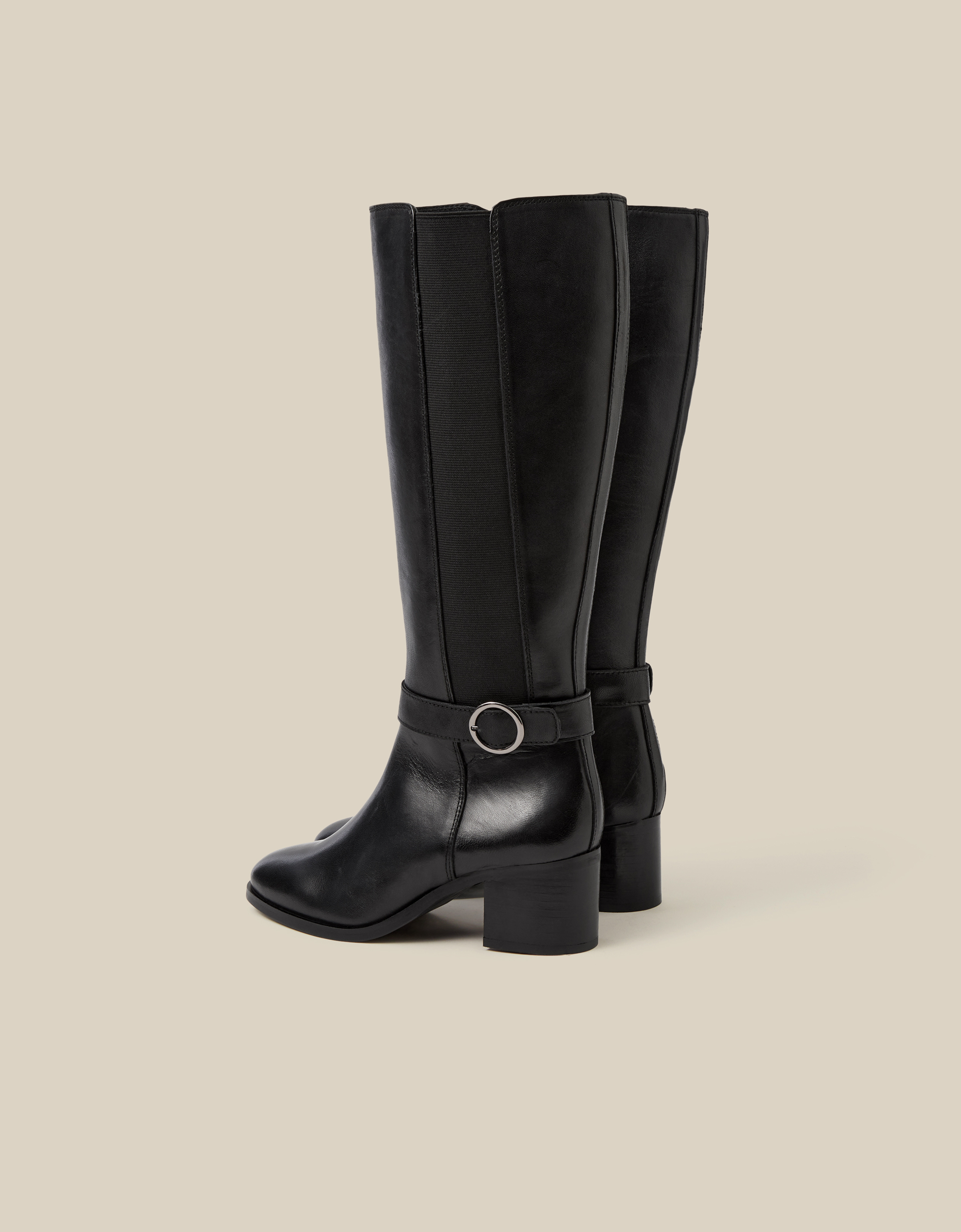 Monsoon Tori Leather Knee High Boots, view 2