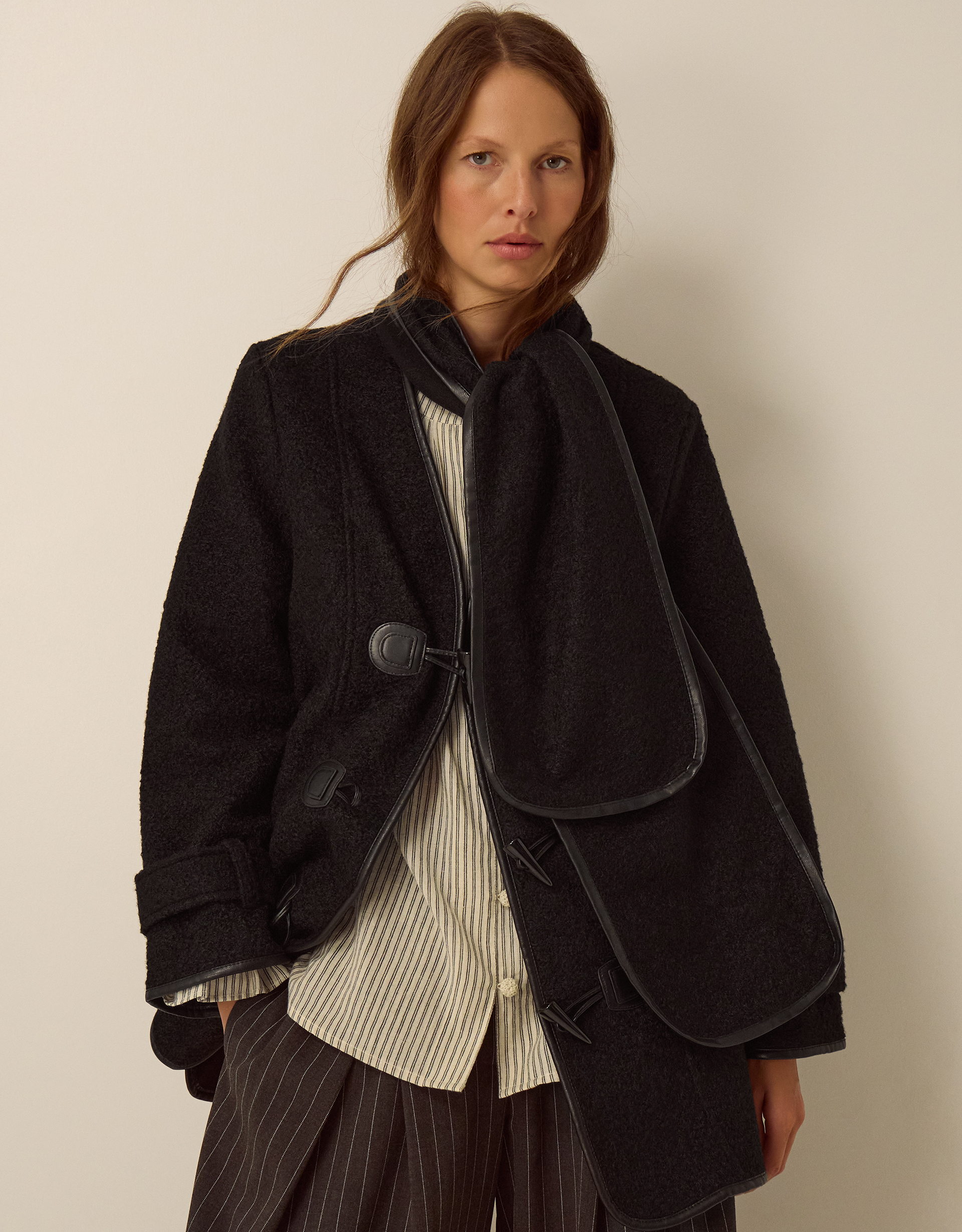 Monsoon Mae Bouclé Coat & Scarf