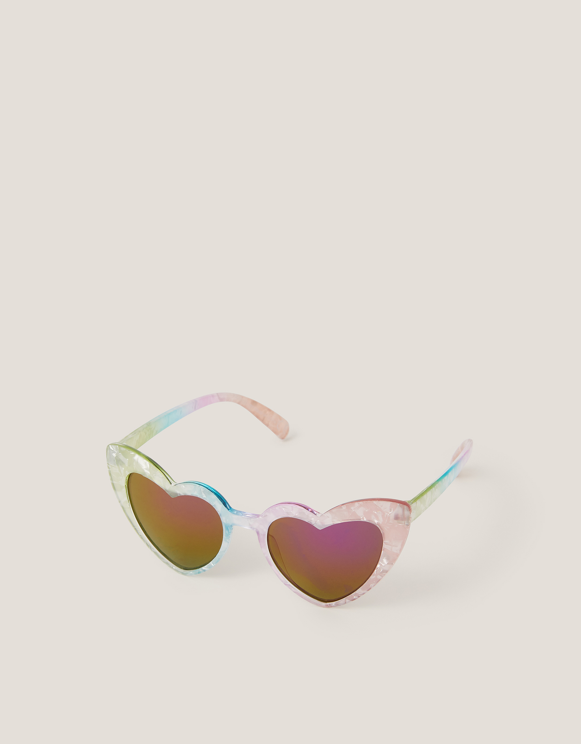 Monsoon Rainbow Heart Sunglasses in pink/blue