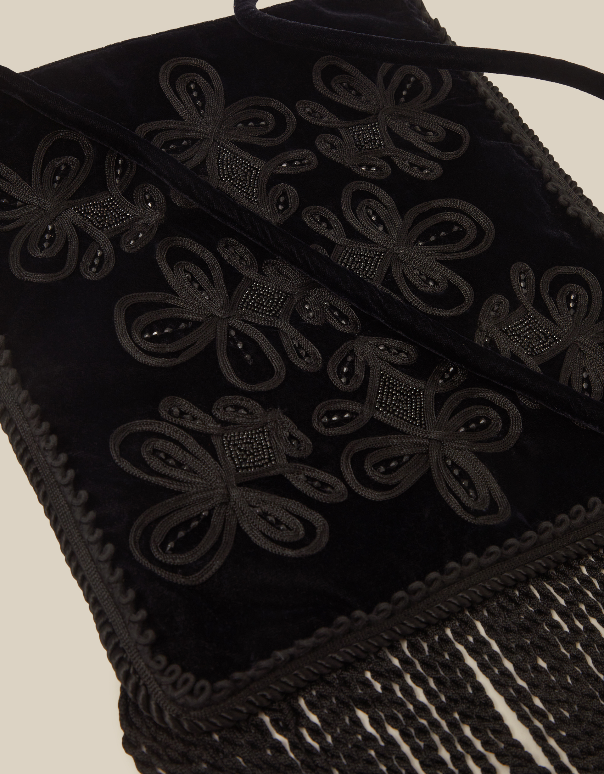 Monsoon Dori Embroidered Fringe Crossbody Bag, view 4