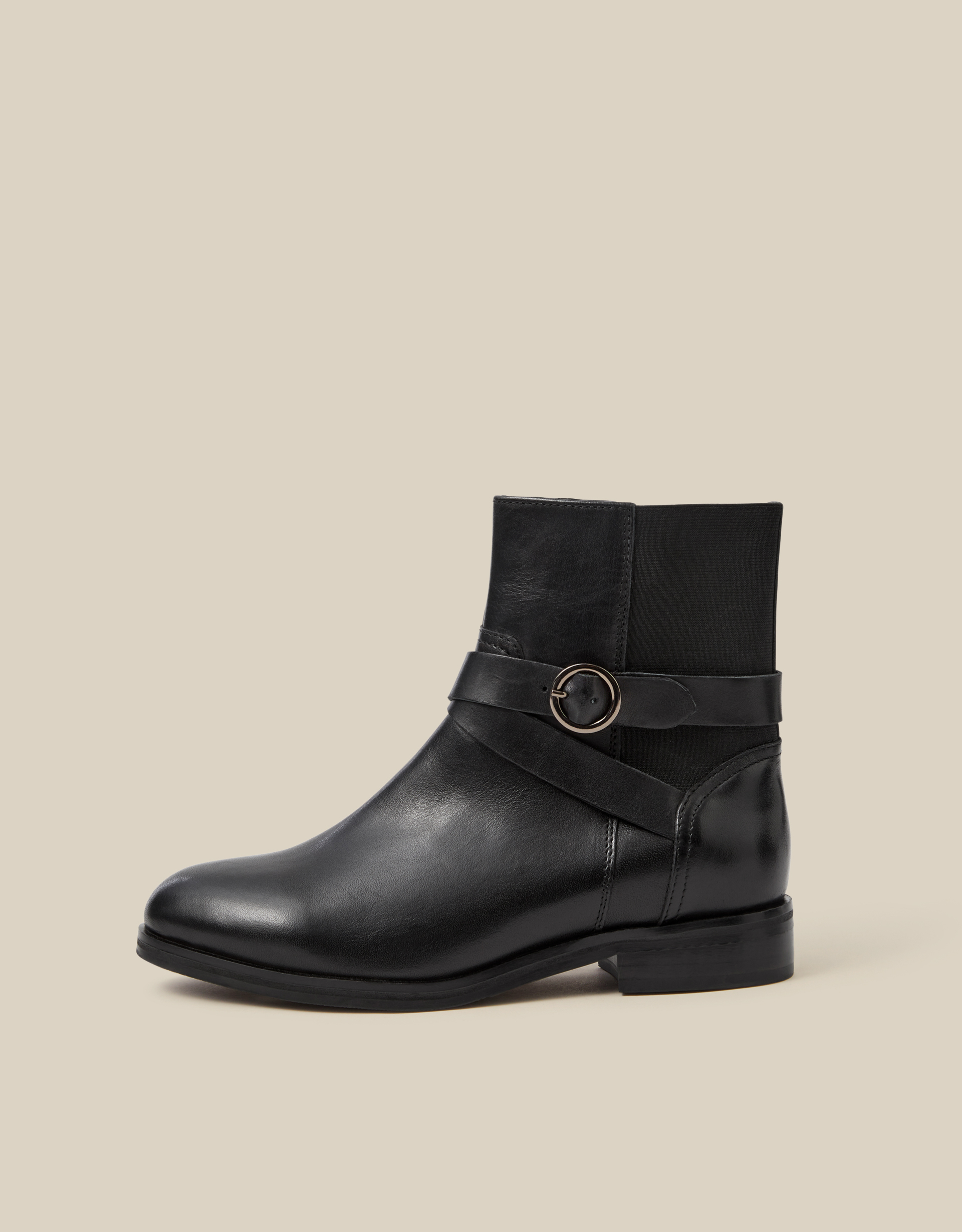 Monsoon Elie Leather Ankle Boots, view 2