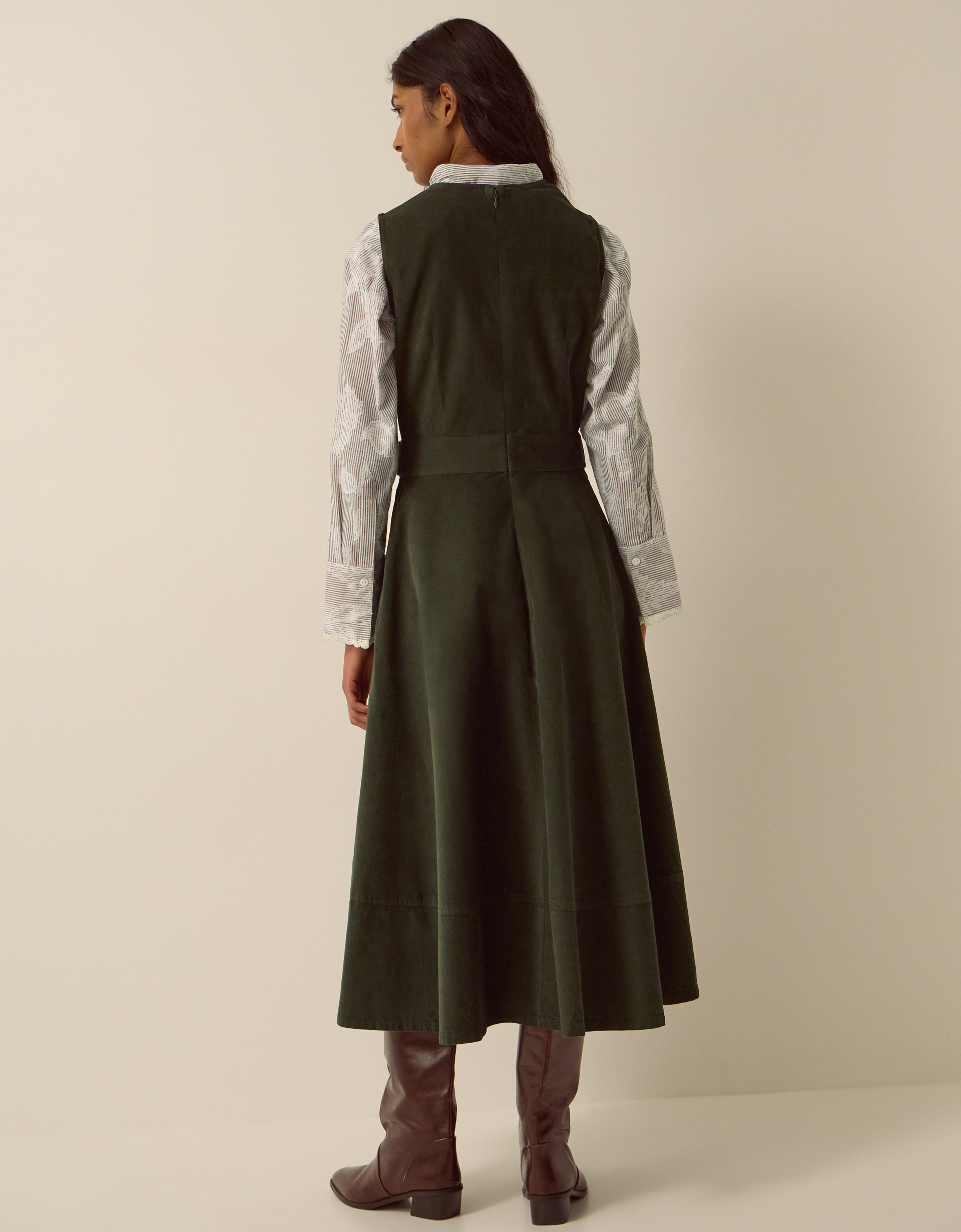 Monsoon Ella Sleeveless Corduroy Midi Dress, view 4