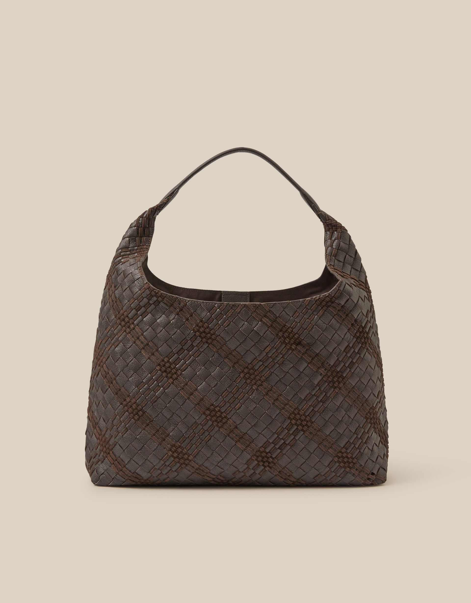 Monsoon Adele Woven Leather Shoulder Bag
