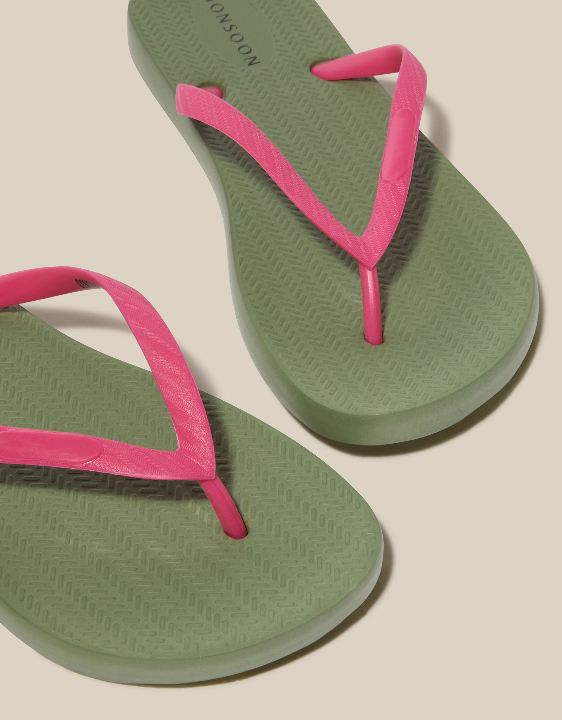 Monsoon Lea Contrast Flip Flops, view 3