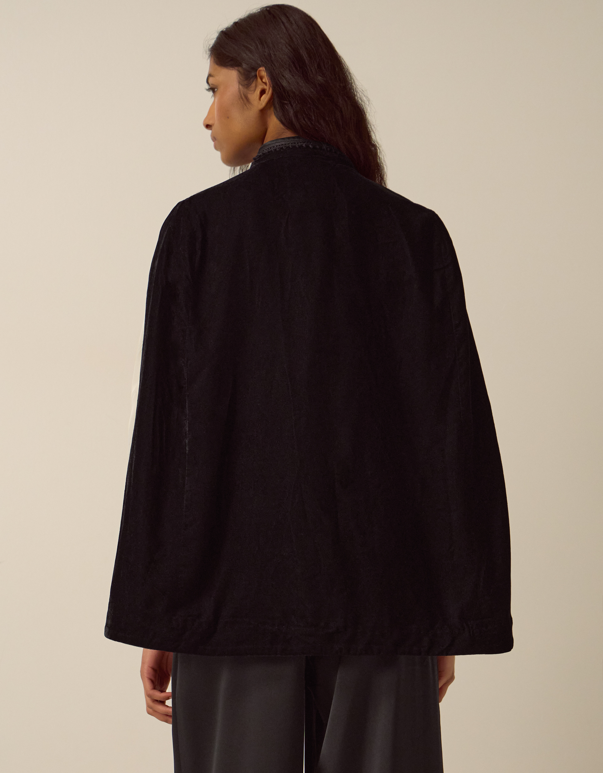 Monsoon Fenya Velvet Cape Coat, view 4