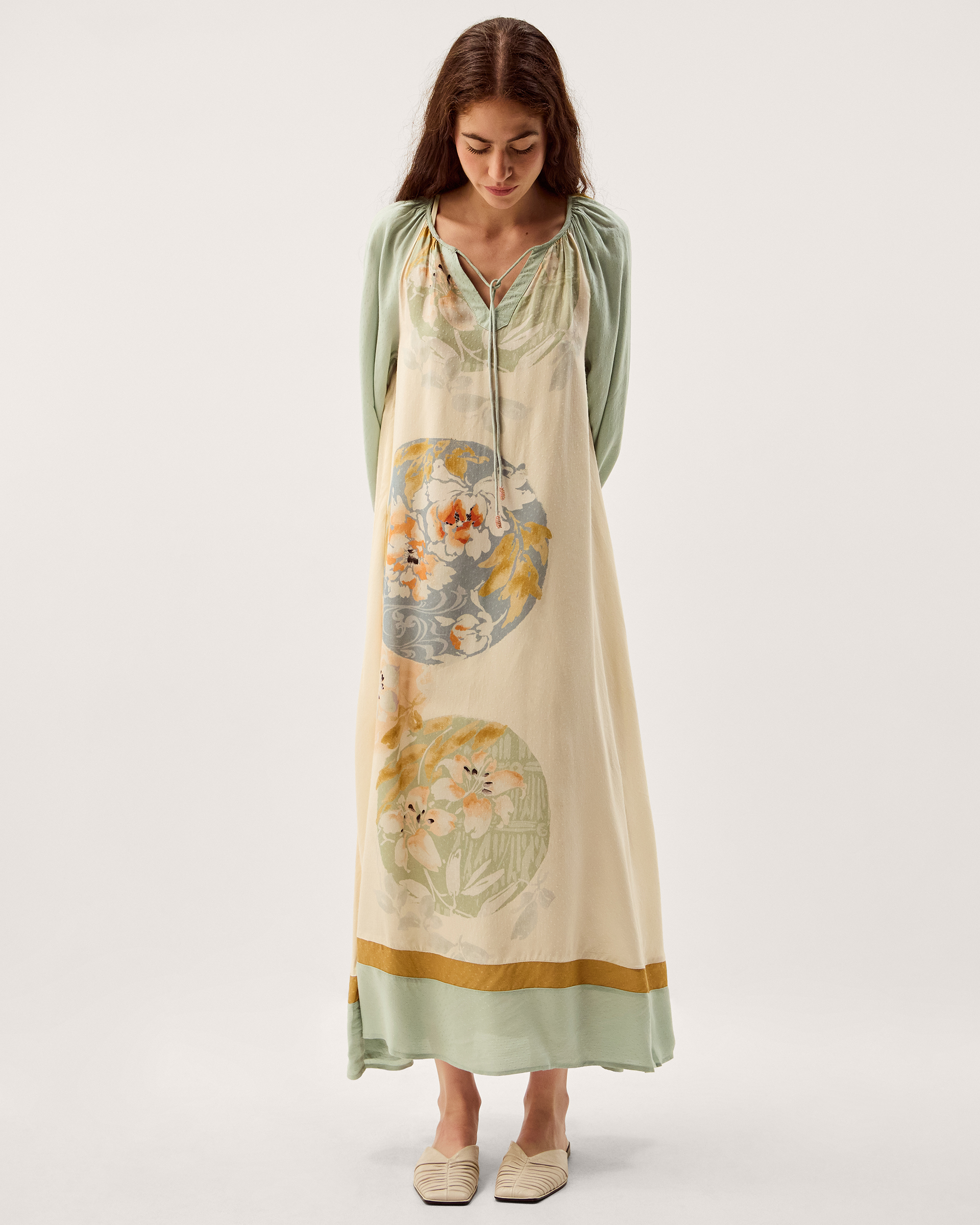 Monsoon Clemence Amelie Floral Dobby Midi Dress, view 5