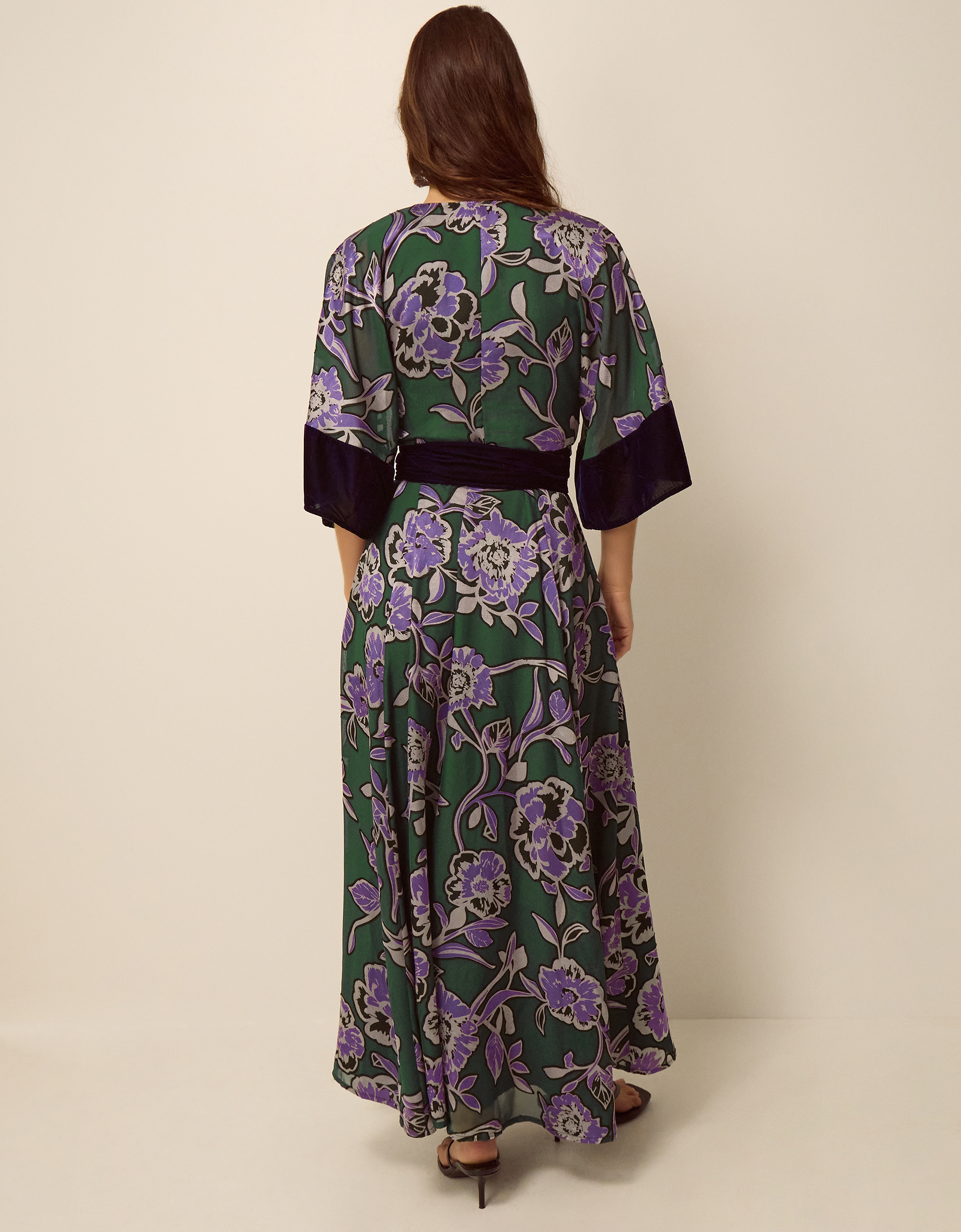 Monsoon Willow Floral Print Midi Dress, view 3