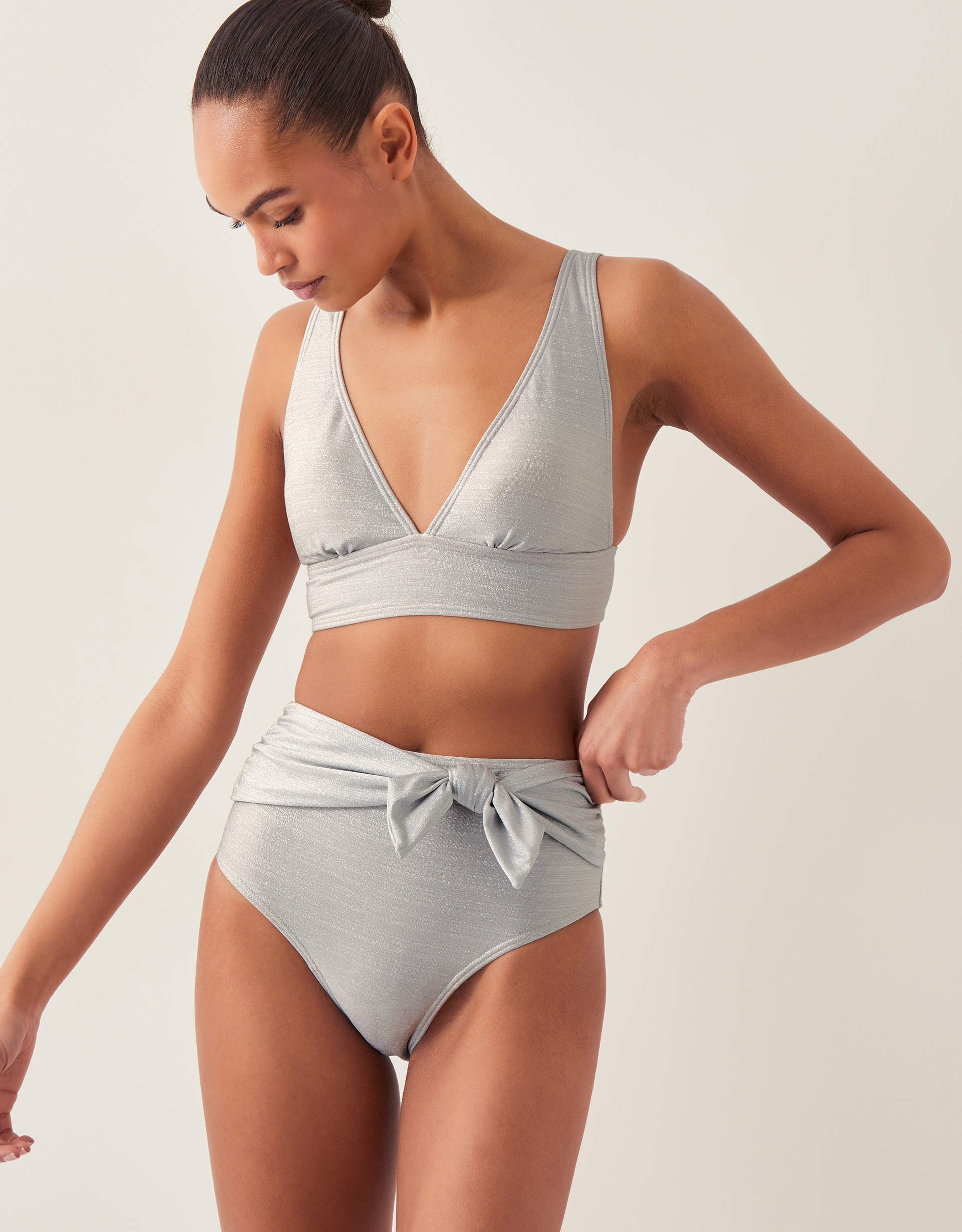 Monsoon Kiki Glitter High Waist Bikini Bottom