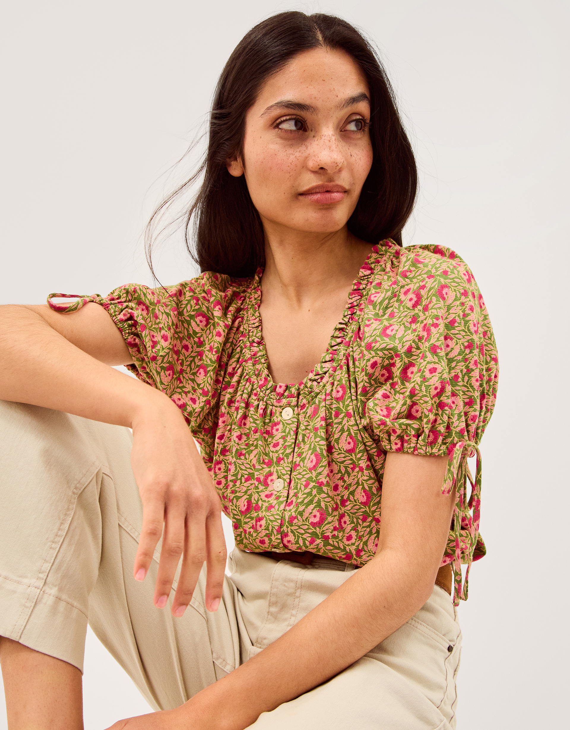 Monsoon Harlowe Print Jersey Top, view 2