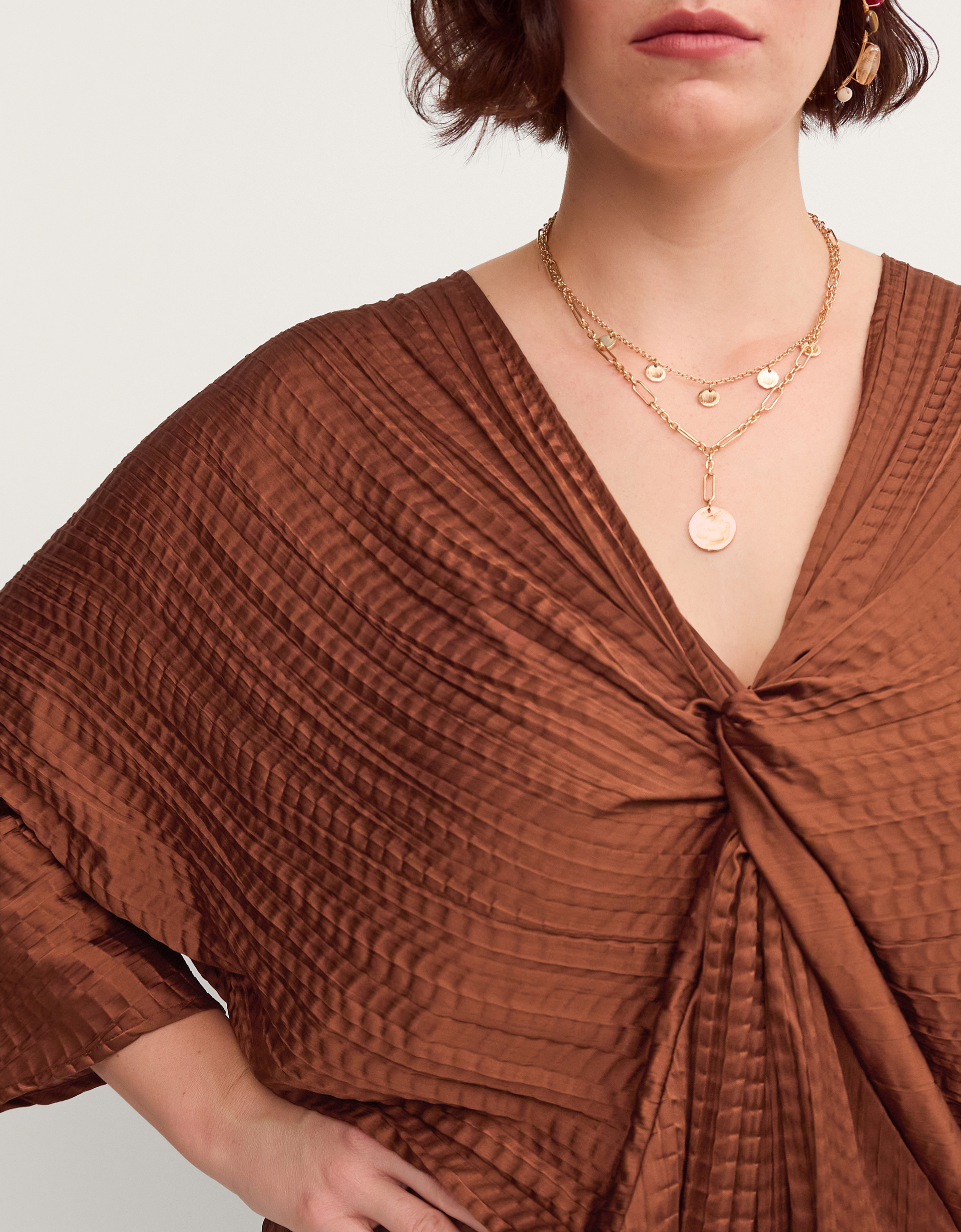 Monsoon Callie Thorpe x Monsoon Twist Textured Kaftan Dress, view 2