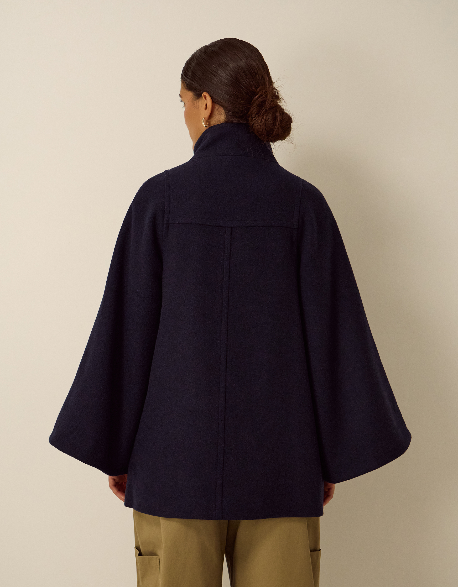 Monsoon Frida Funnel Neck Cape Coat, view 3