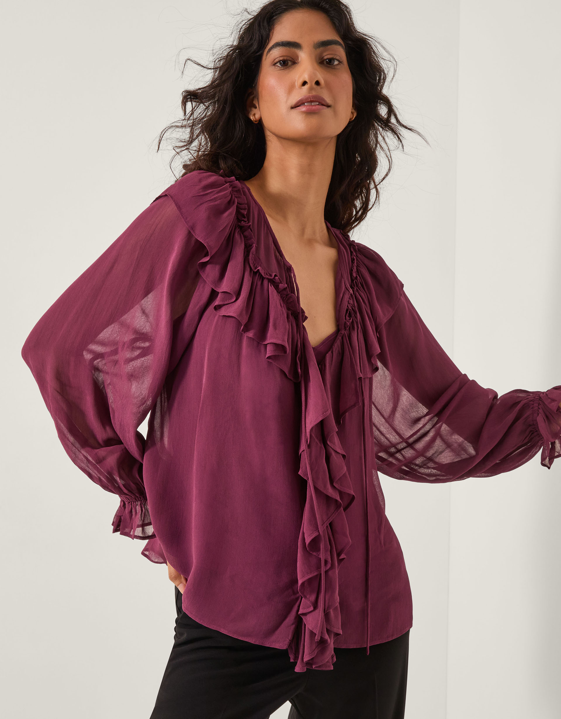 Monsoon Suki Ruffle Blouse, view 2