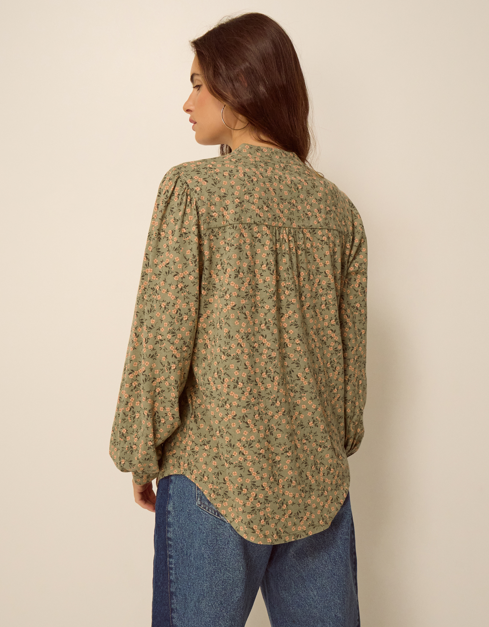 Monsoon Deena Ditsy Floral Jersey Blouse, view 4