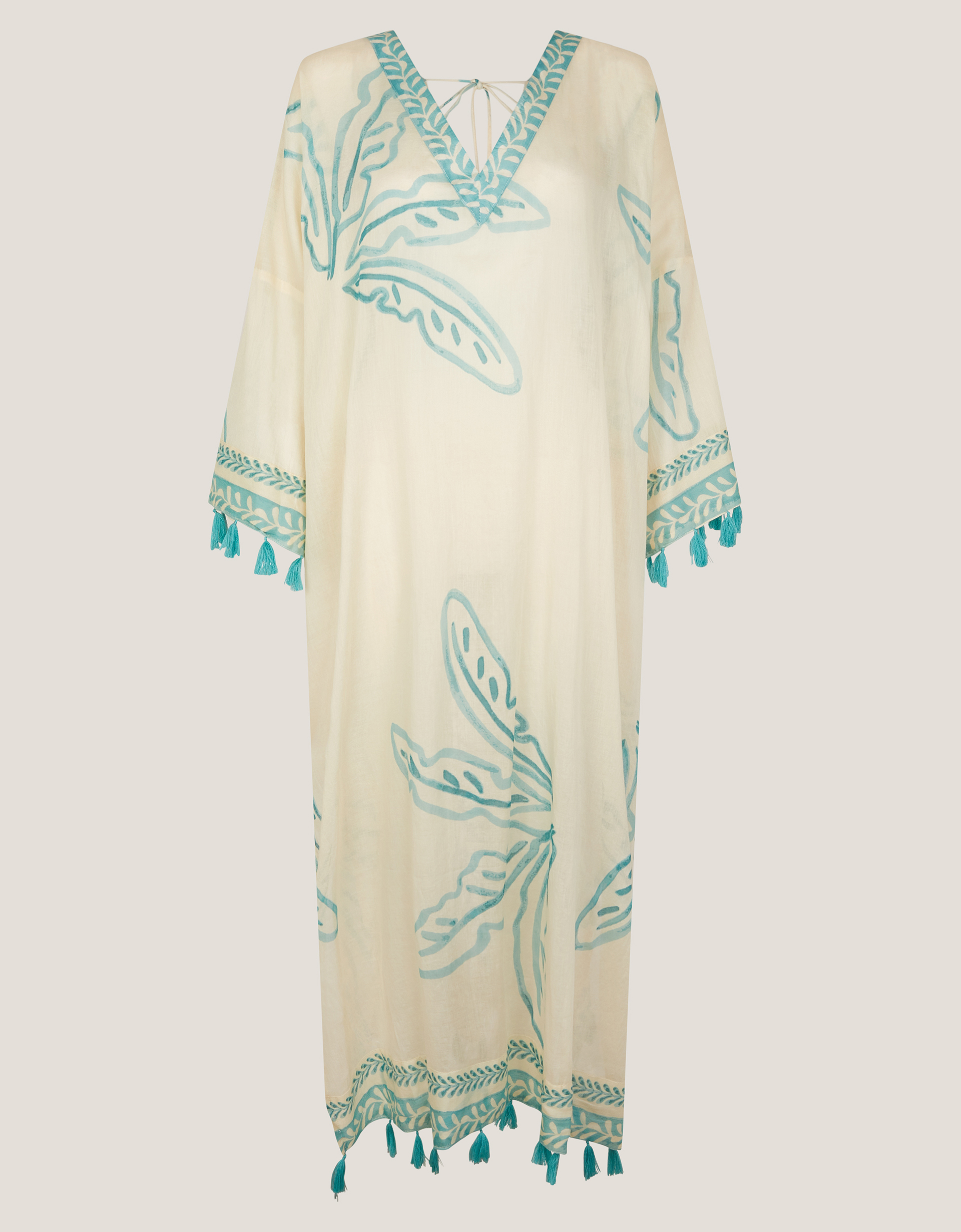 Monsoon Pam Palm Print Kaftan, view 6