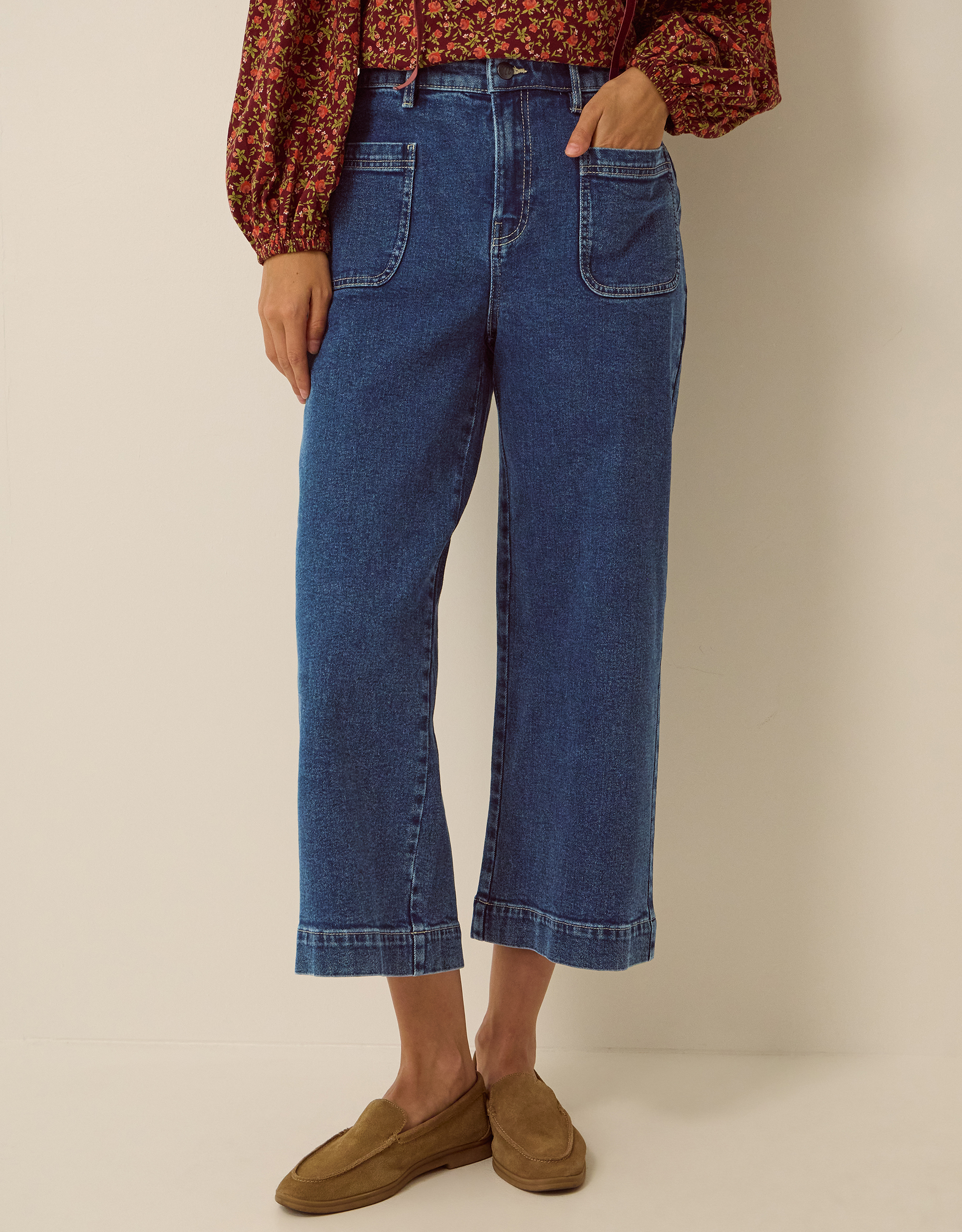 Monsoon Arlo Regular Cropped Jeans, view 2
