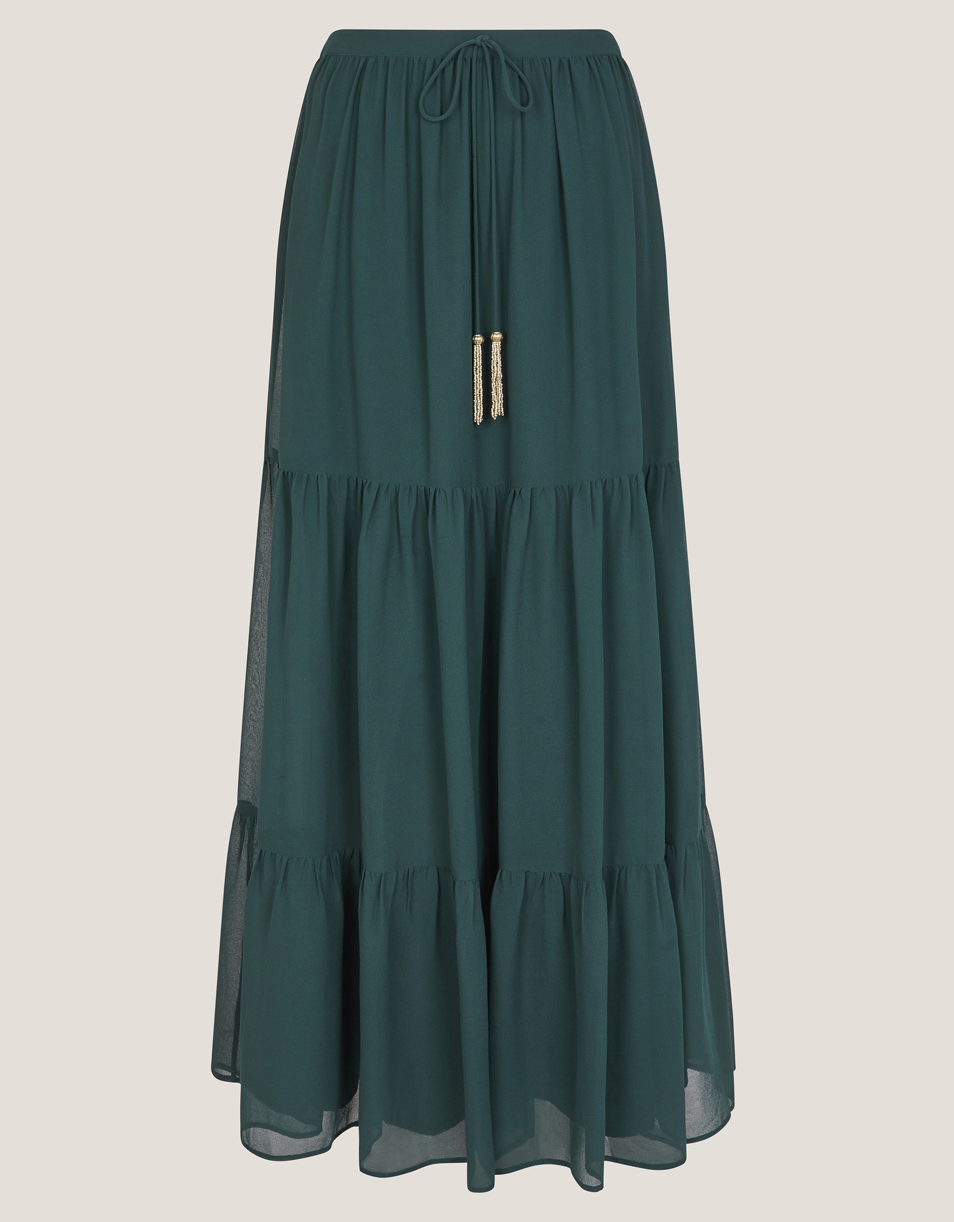Monsoon Holly Tiered Chiffon Maxi Skirt, view 6