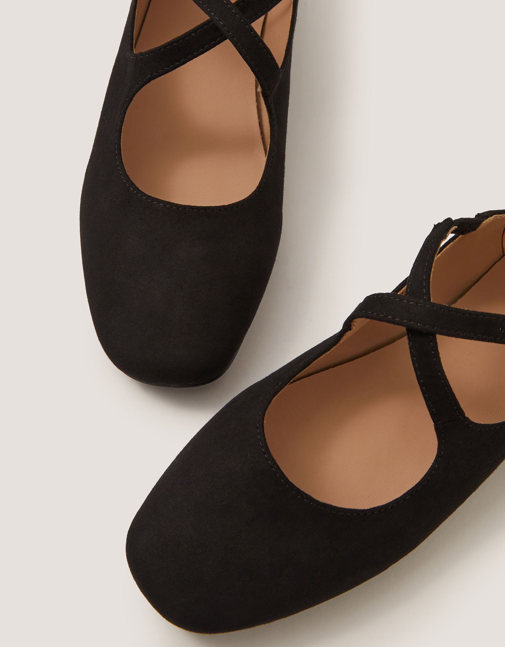 Monsoon Dana Faux Suede Mary Jane Ballet Flats, view 3