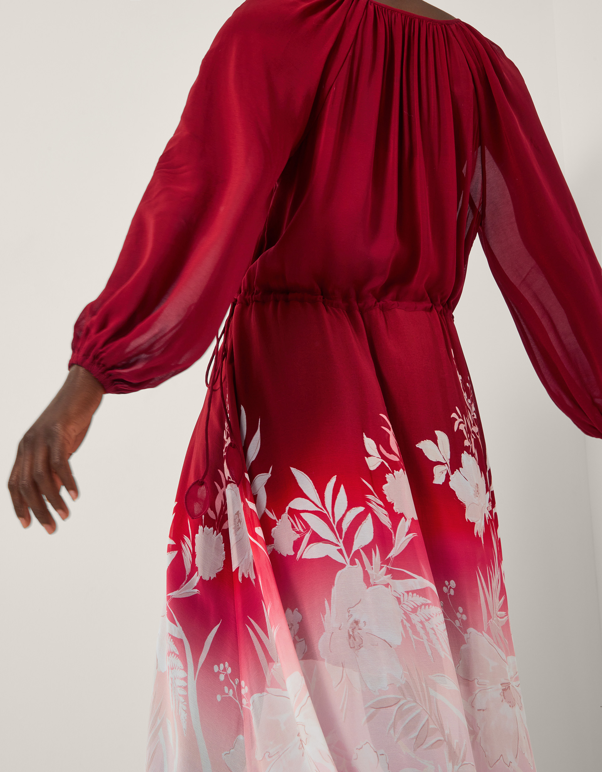 Monsoon Lilian Floral Print Ombré Maxi Dress, view 4