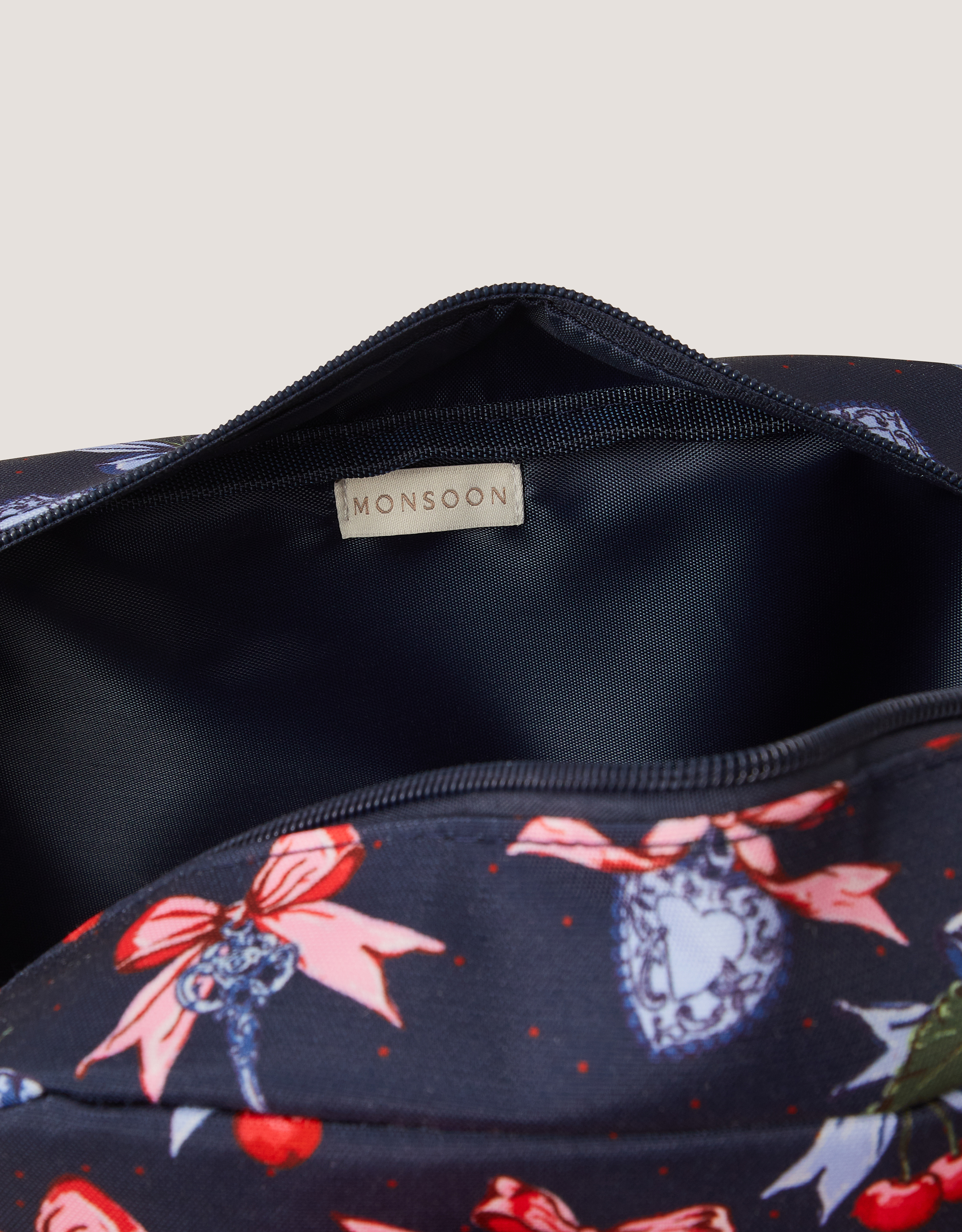 Monsoon Cherry Bow Print Backpack, view 4
