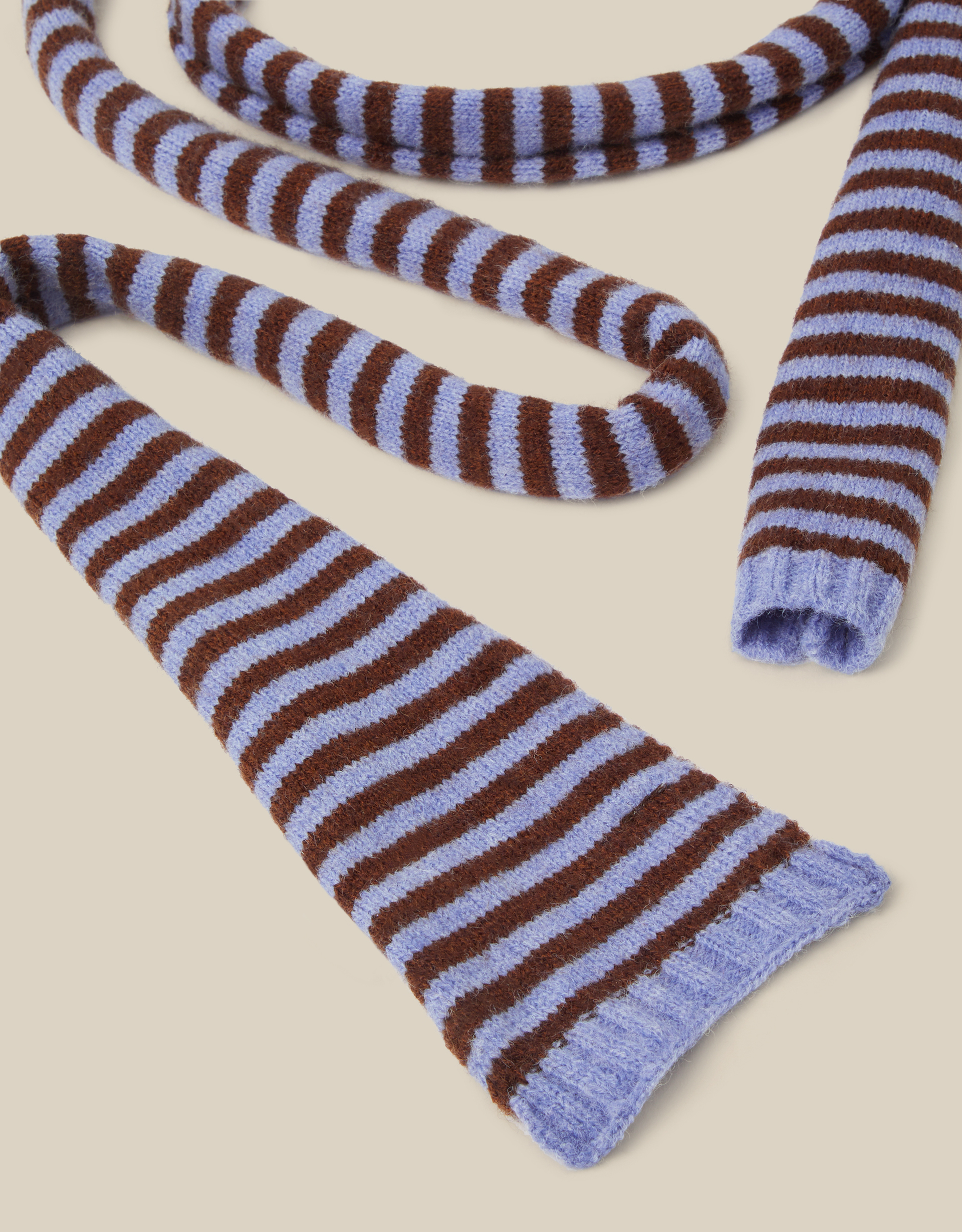Monsoon Sage Stripe Skinny Scarf, view 2