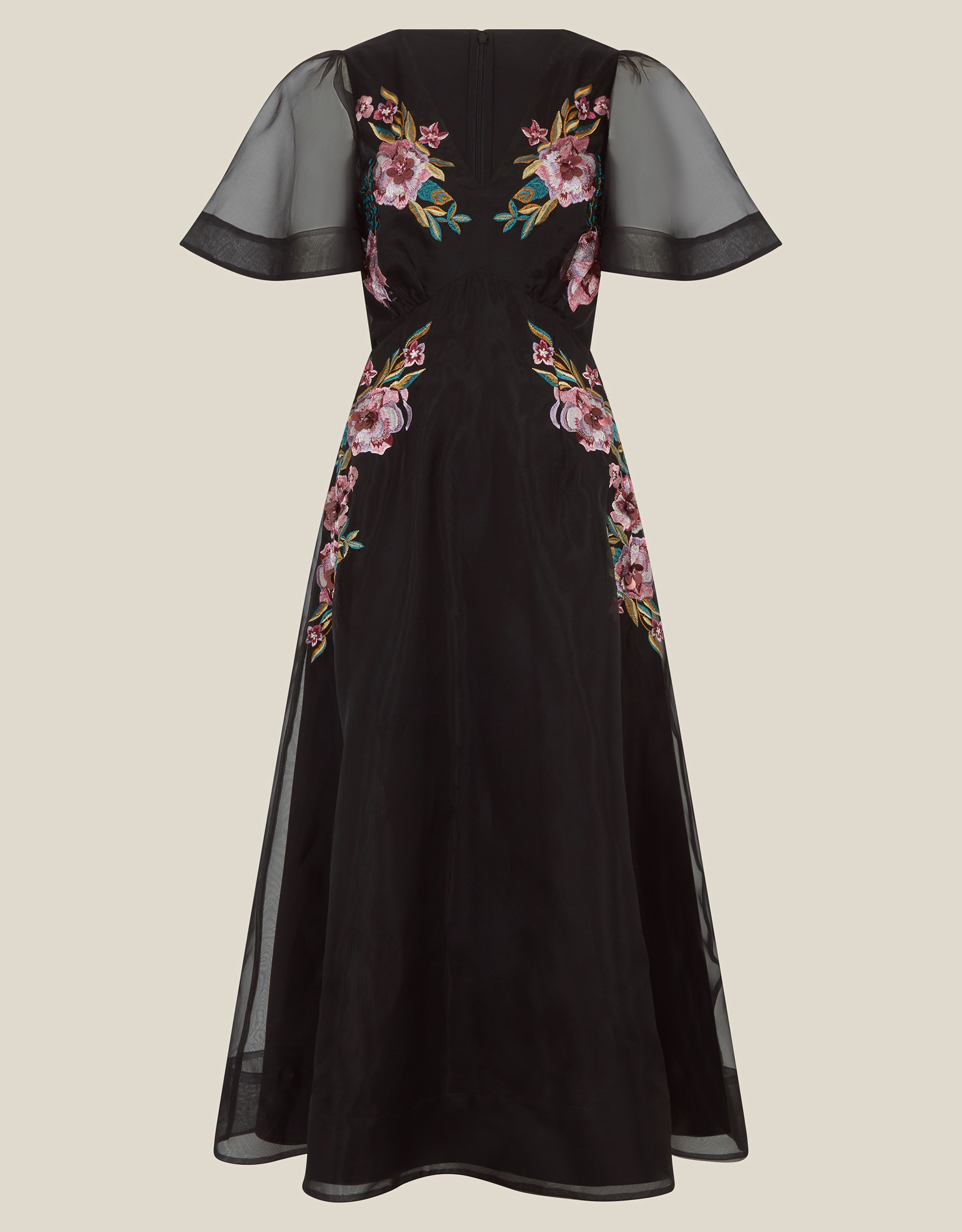 Monsoon Felicity Floral Embroidered Midi Dress, view 5