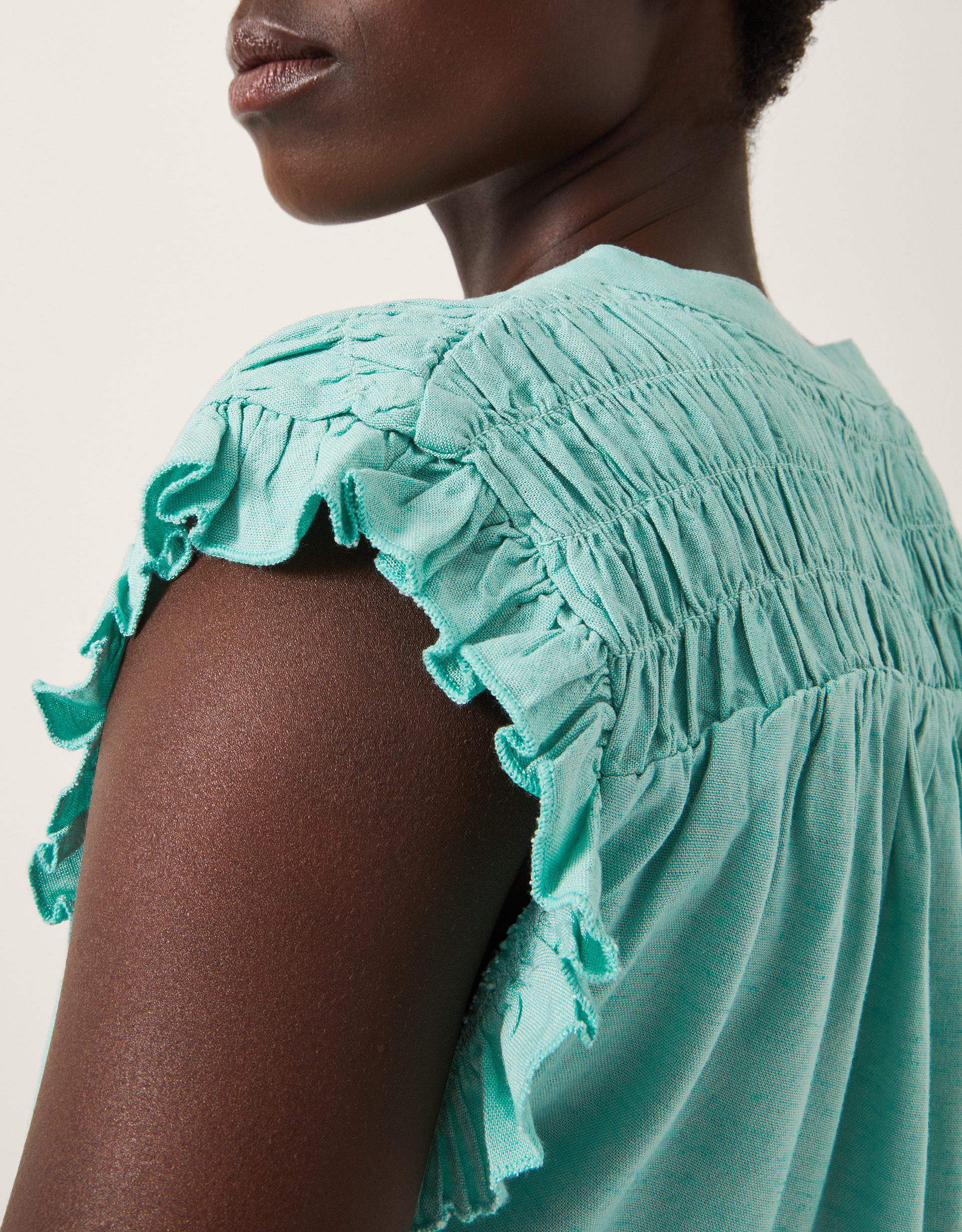 Monsoon Evelyn Sleeveless Smocked Top, view 2