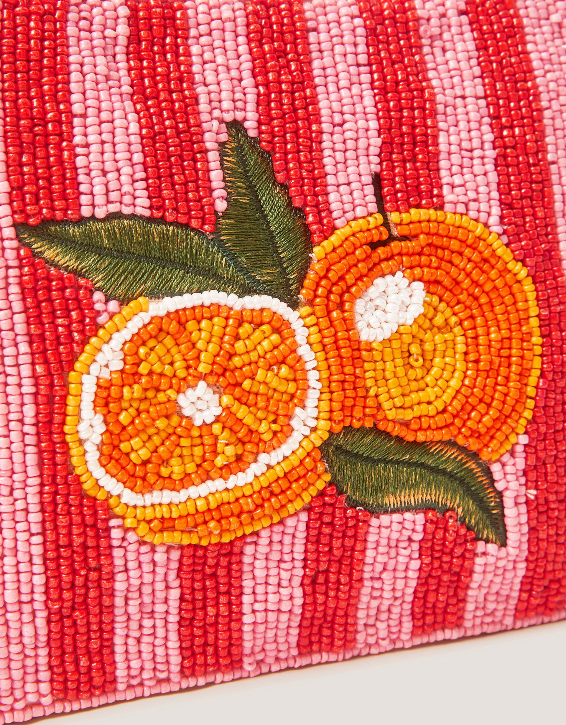 Monsoon Orange Beaded Pouch, view 3