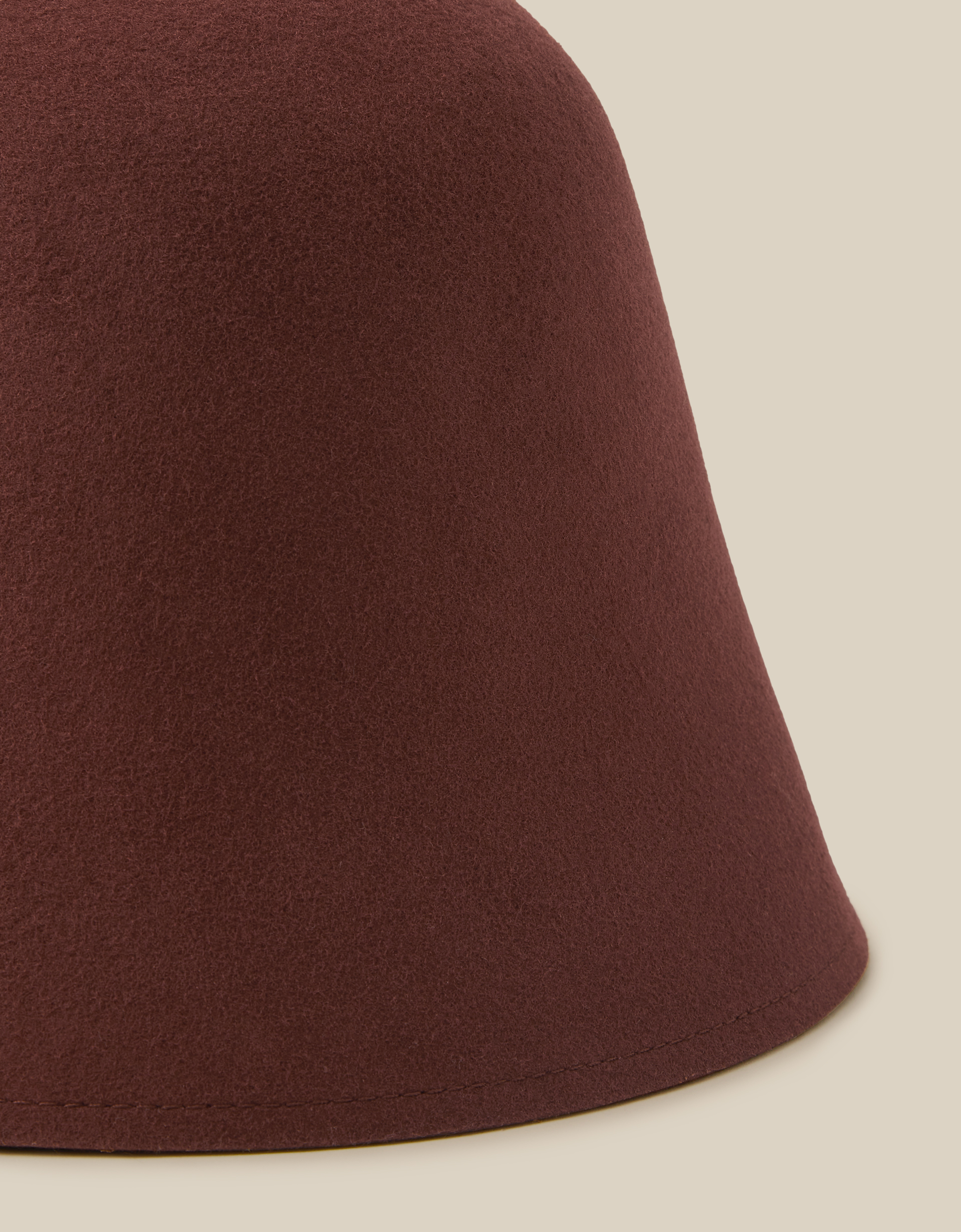Monsoon Fae Wool Bucket Hat in Brown, view 2