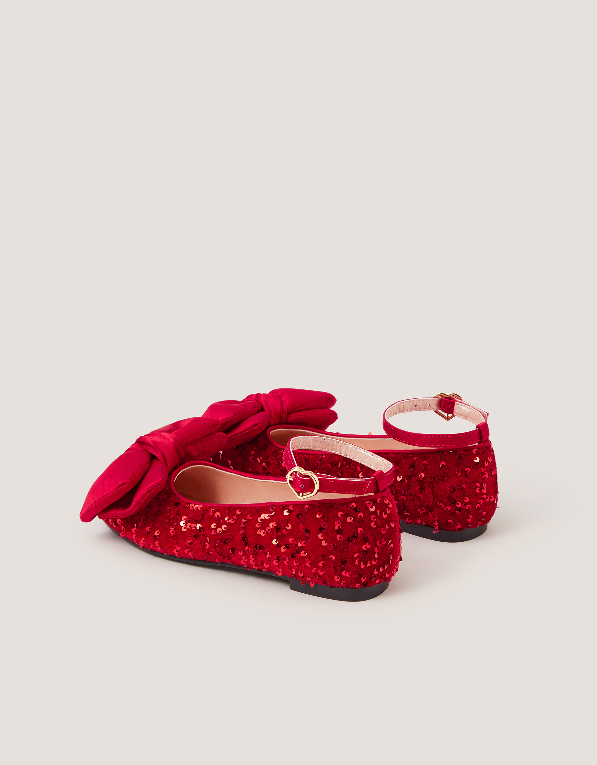 Monsoon Bow Sequin Velvet Ballet Flats, view 2