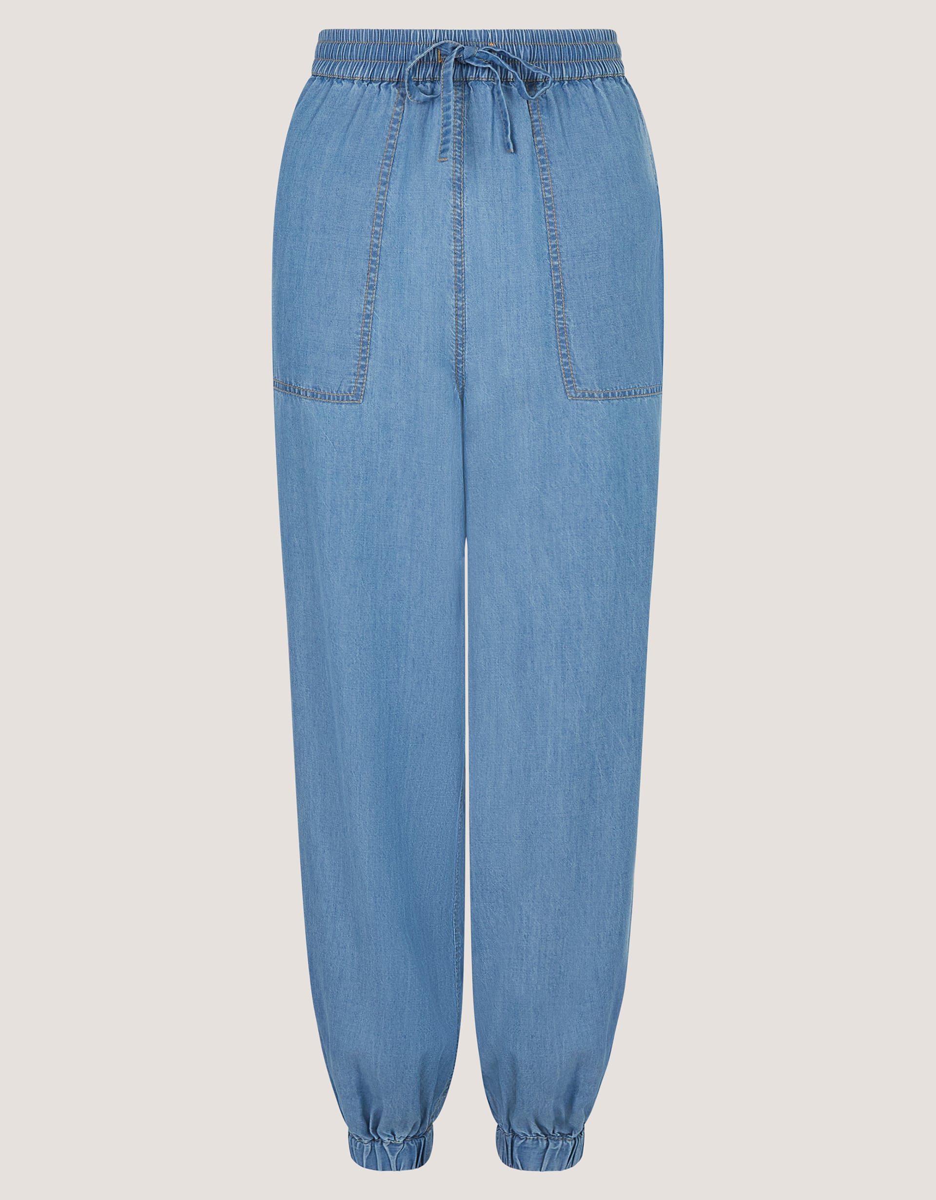 Monsoon Daria Chambray Balloon Trousers, view 5