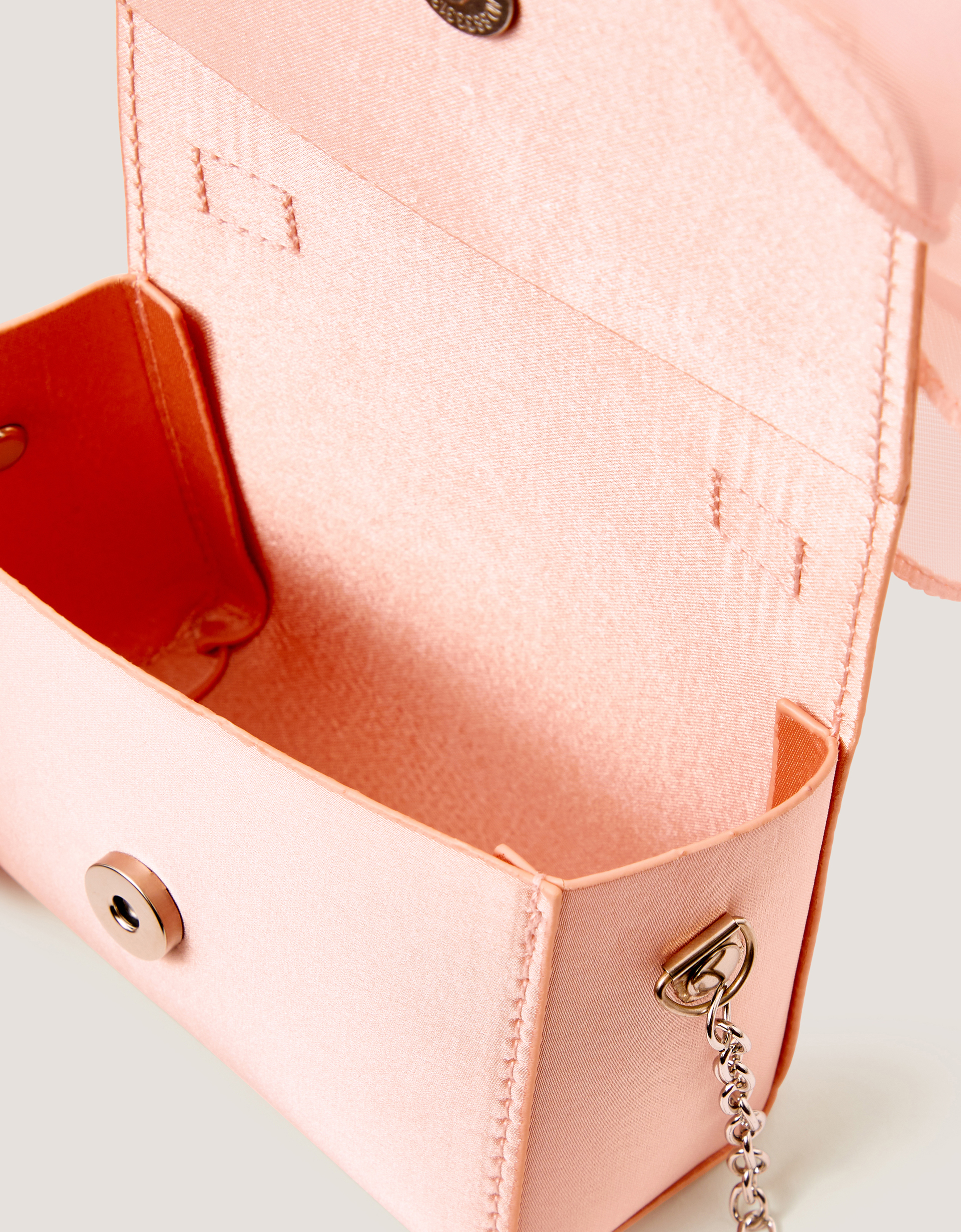 Monsoon Organza Bow Bag in Pink, view 4