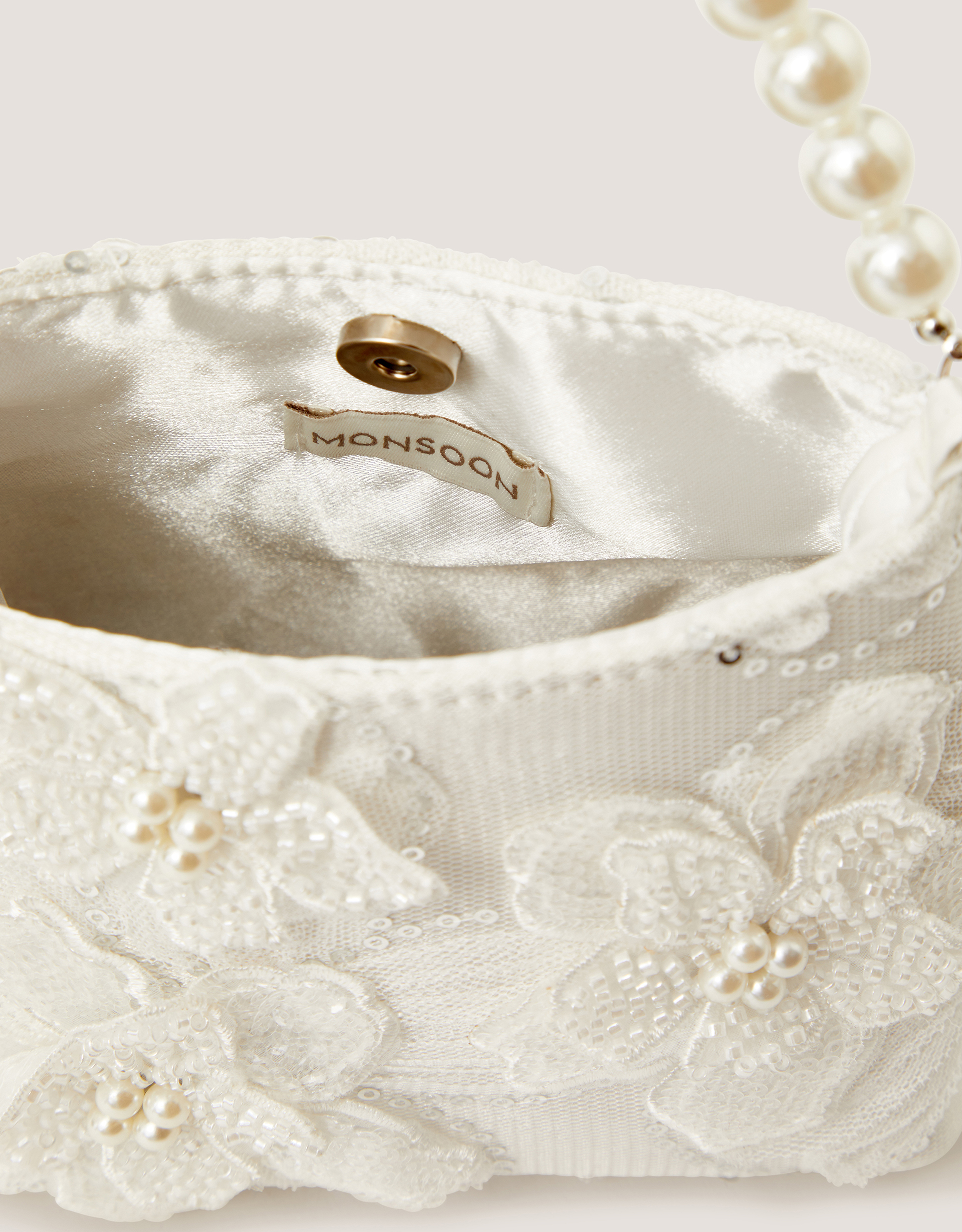 Monsoon Flower Embellished Mesh Bag, view 4